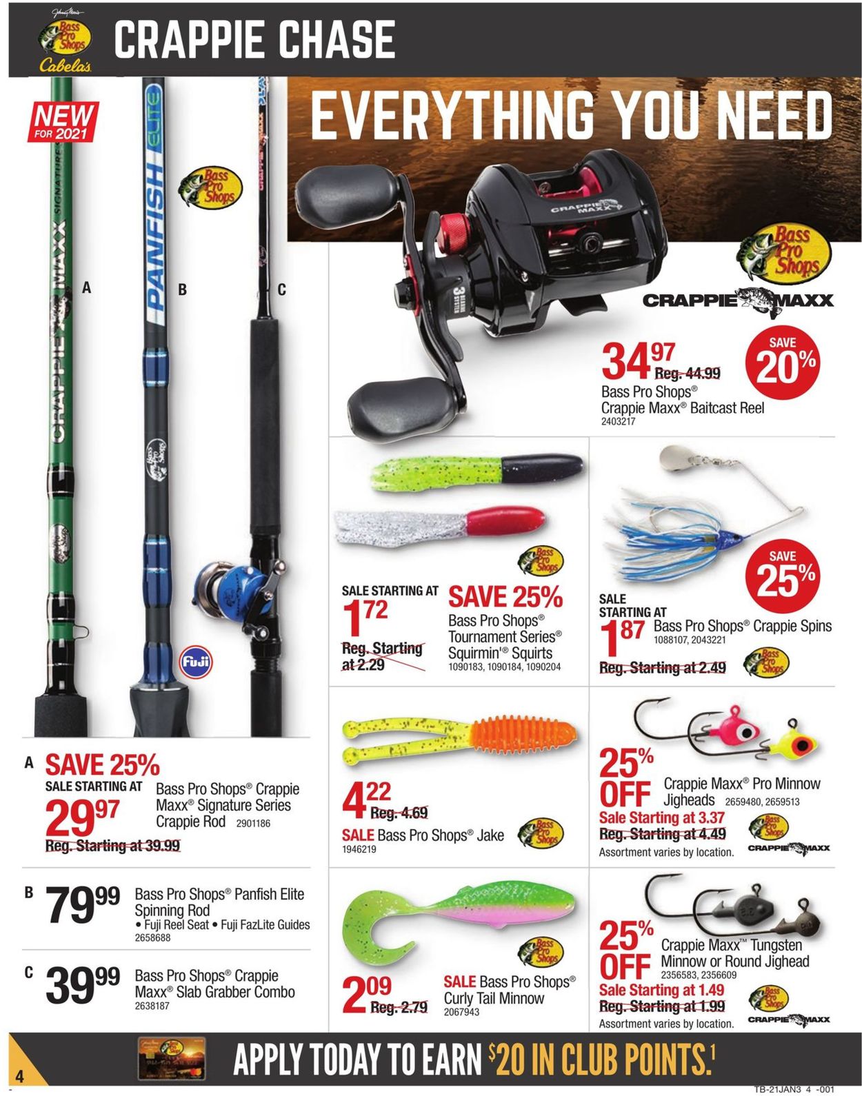 Catalogue Cabela's Fishing Sale 2021 from 01/21/2021