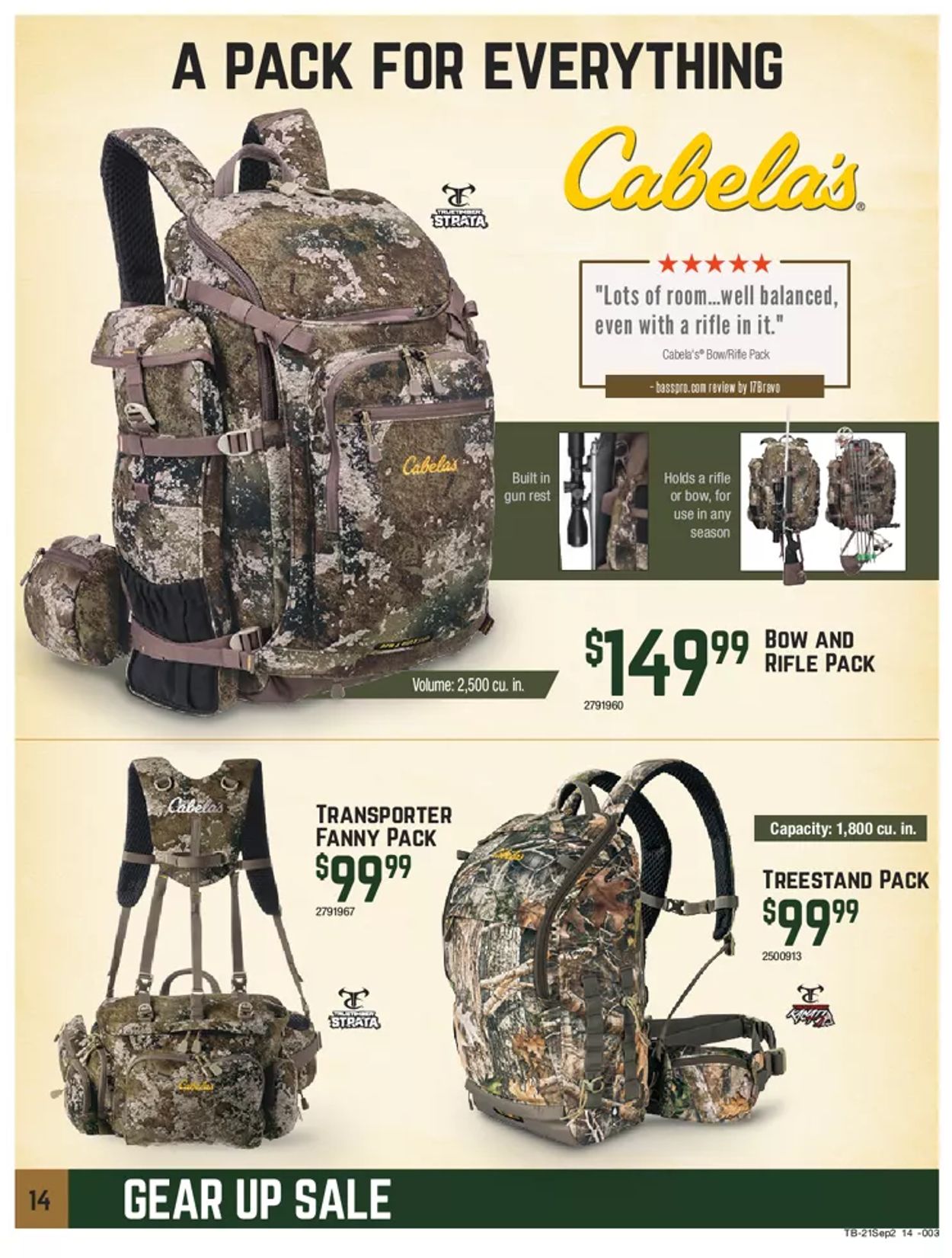 Catalogue Cabela's from 09/09/2021