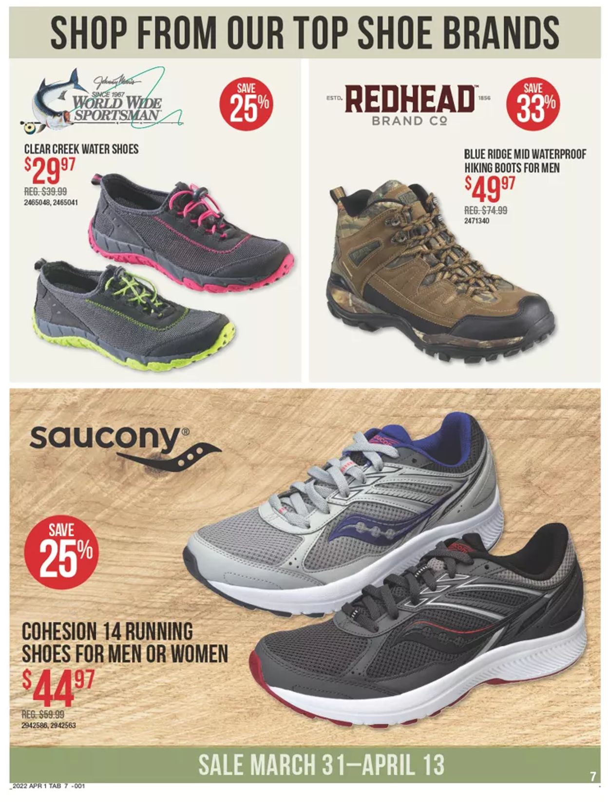 Catalogue Cabela's from 03/31/2022