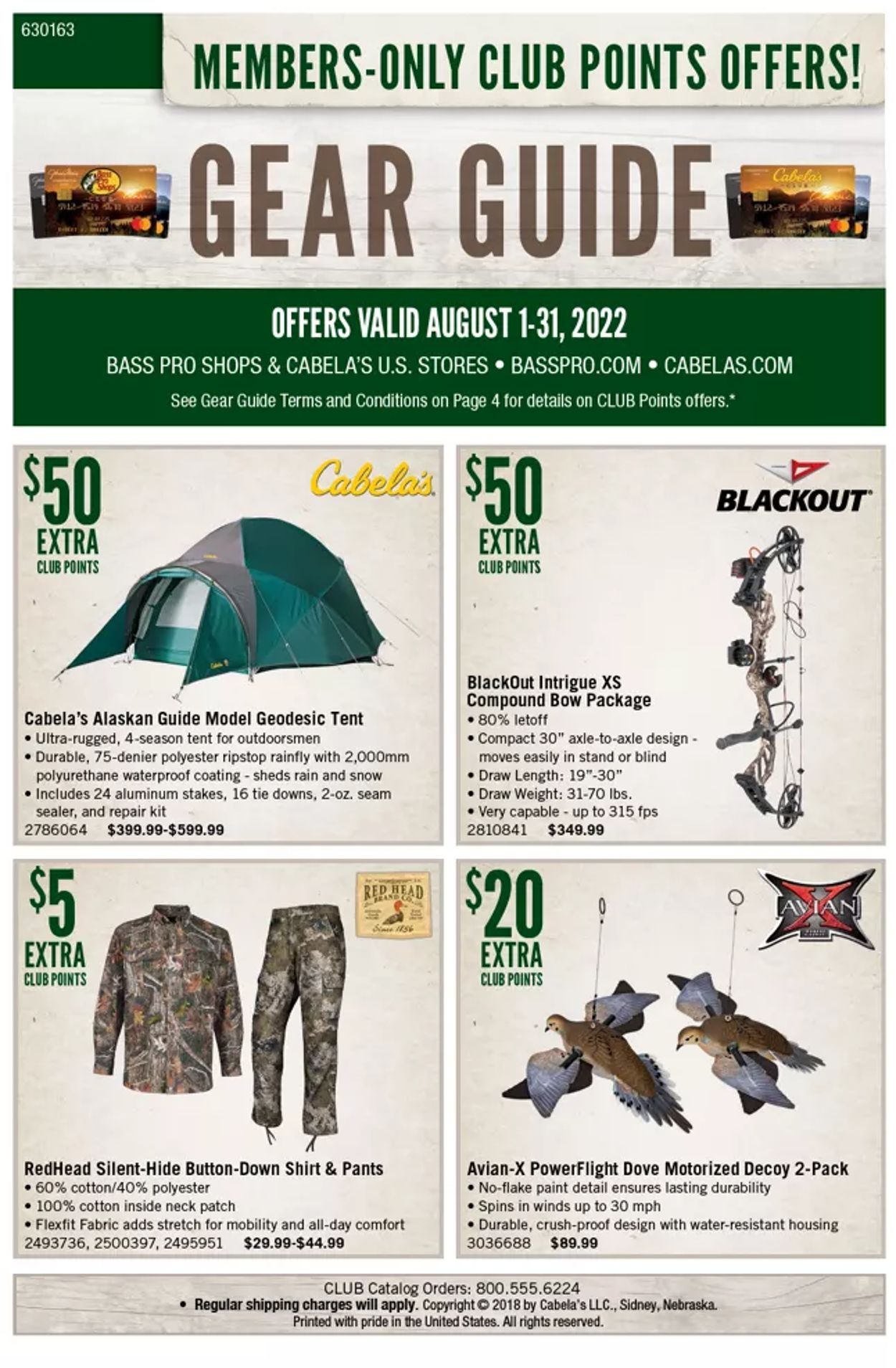 Catalogue Cabela's from 08/01/2022