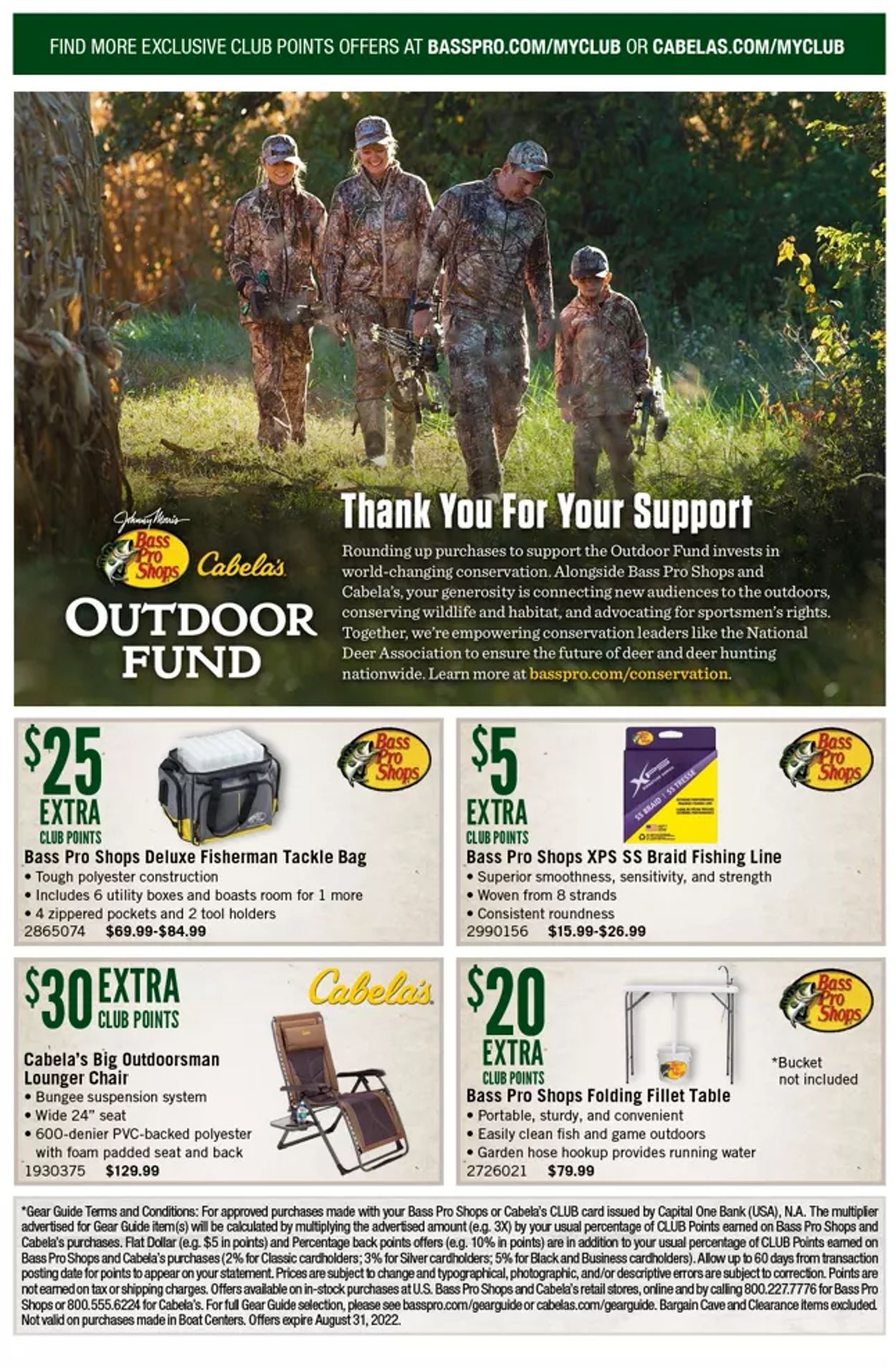 Catalogue Cabela's from 08/01/2022