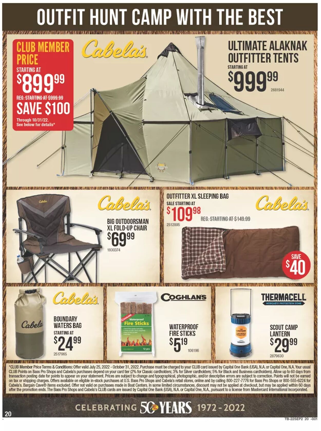 Catalogue Cabela's from 09/08/2022