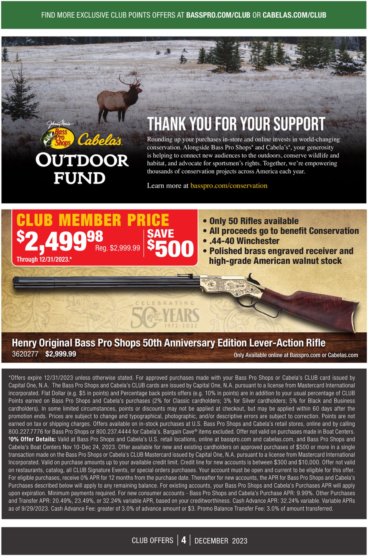 Catalogue Cabela's from 12/01/2023