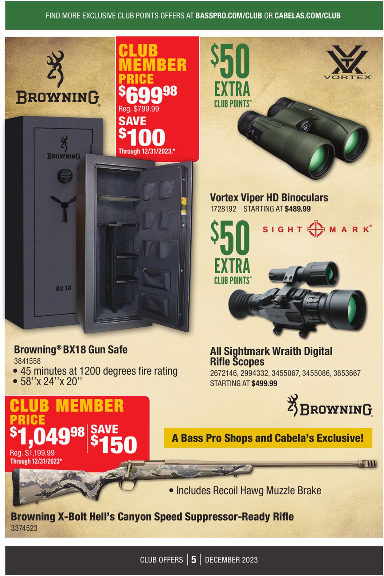Catalogue Cabela's from 12/01/2023
