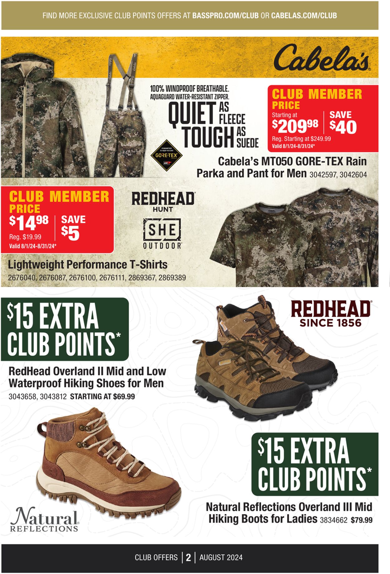 Catalogue Cabela's from 08/01/2024