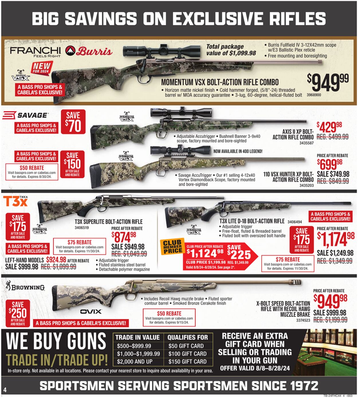 Catalogue Cabela's from 08/08/2024