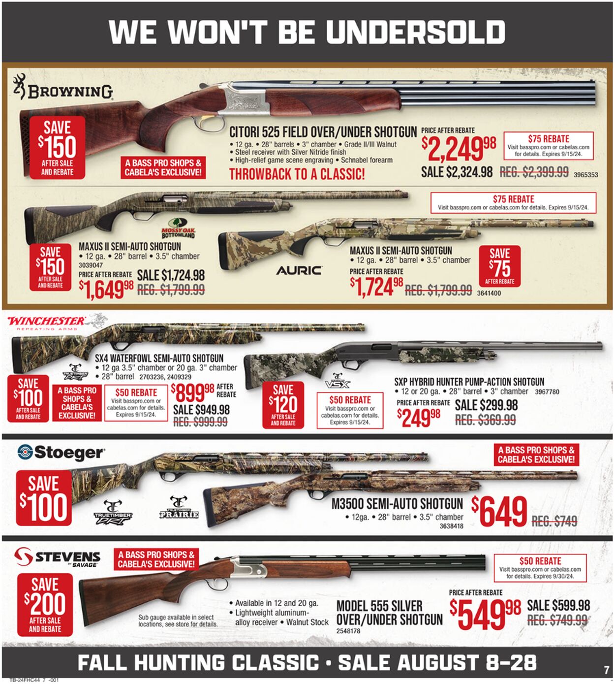 Catalogue Cabela's from 08/08/2024