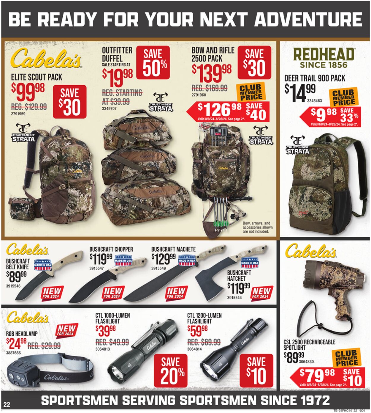 Catalogue Cabela's from 08/08/2024