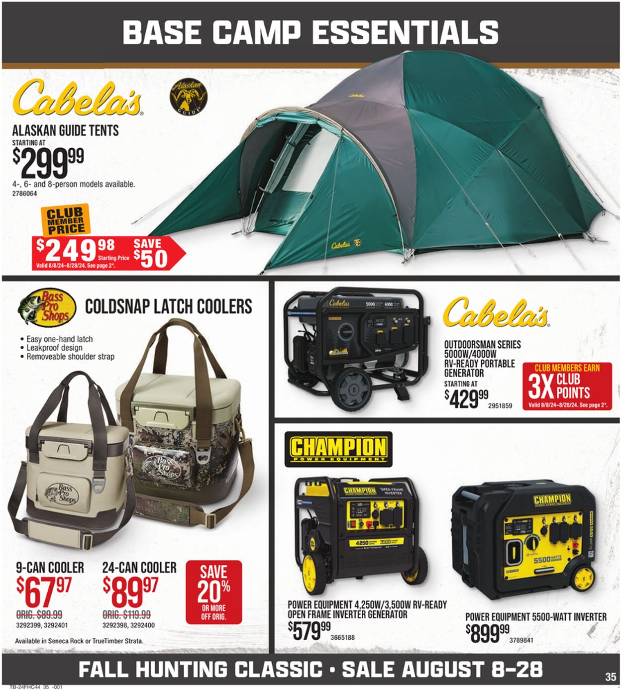 Catalogue Cabela's from 08/08/2024