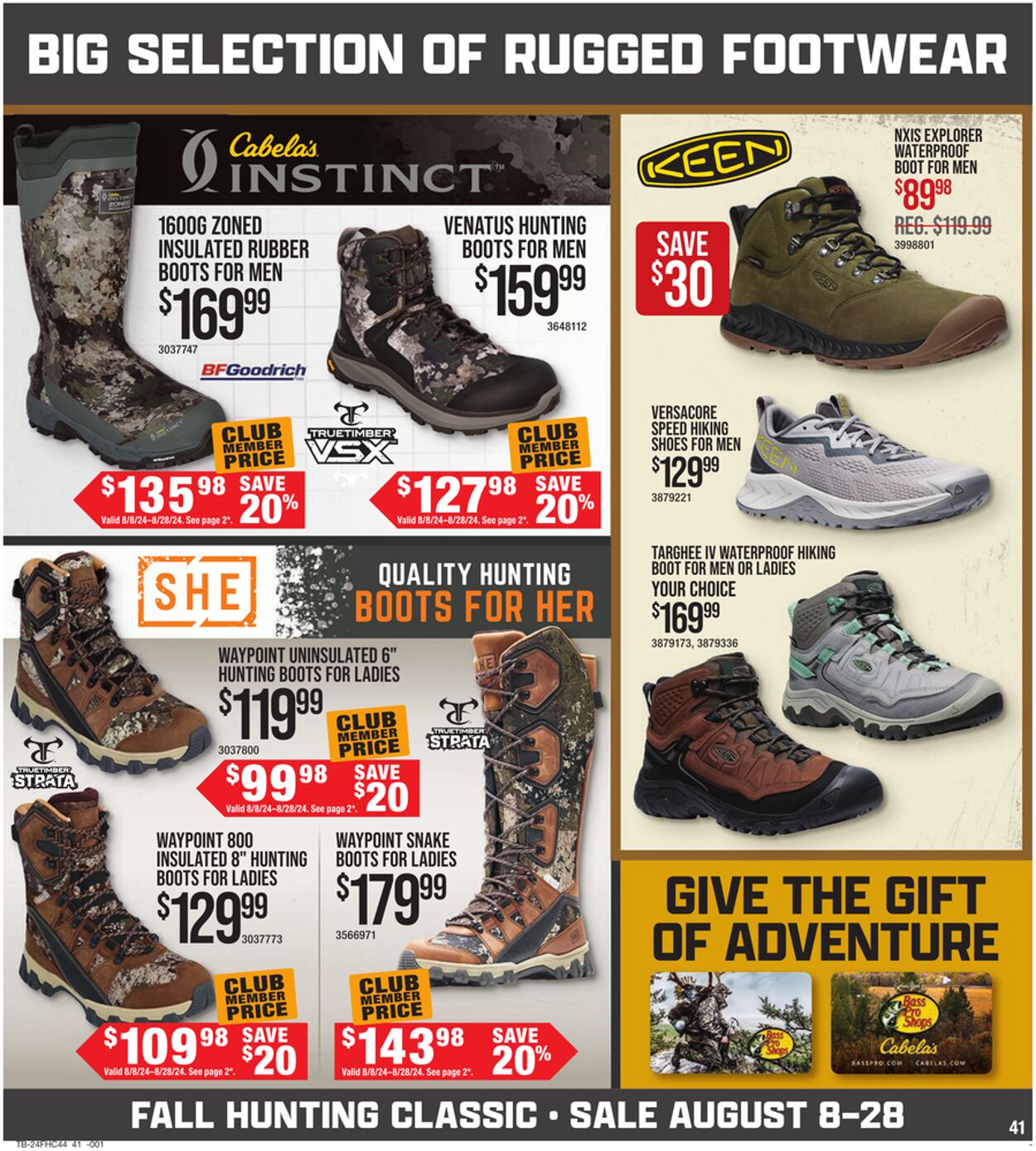 Catalogue Cabela's from 08/08/2024