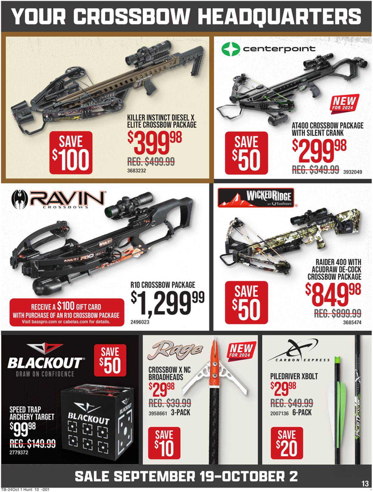 Catalogue Cabela's from 09/19/2024