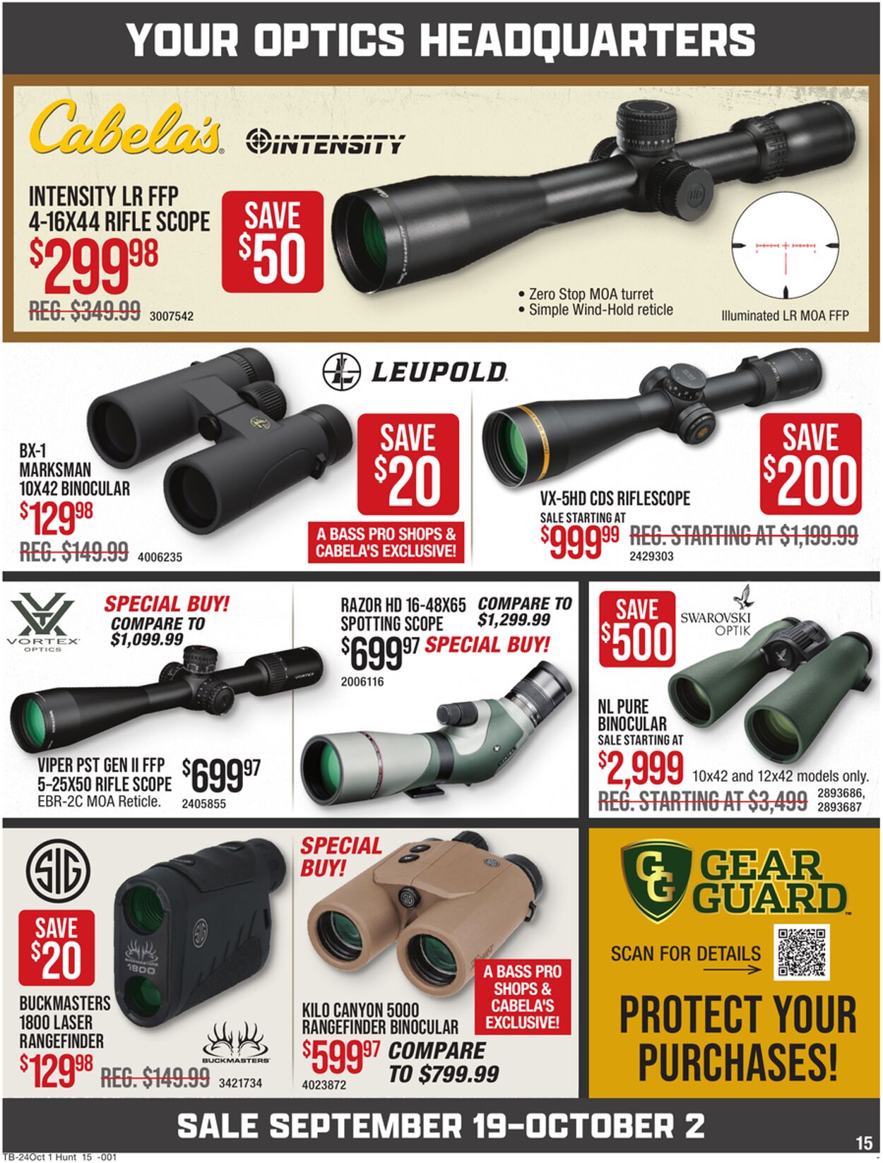 Catalogue Cabela's from 09/19/2024