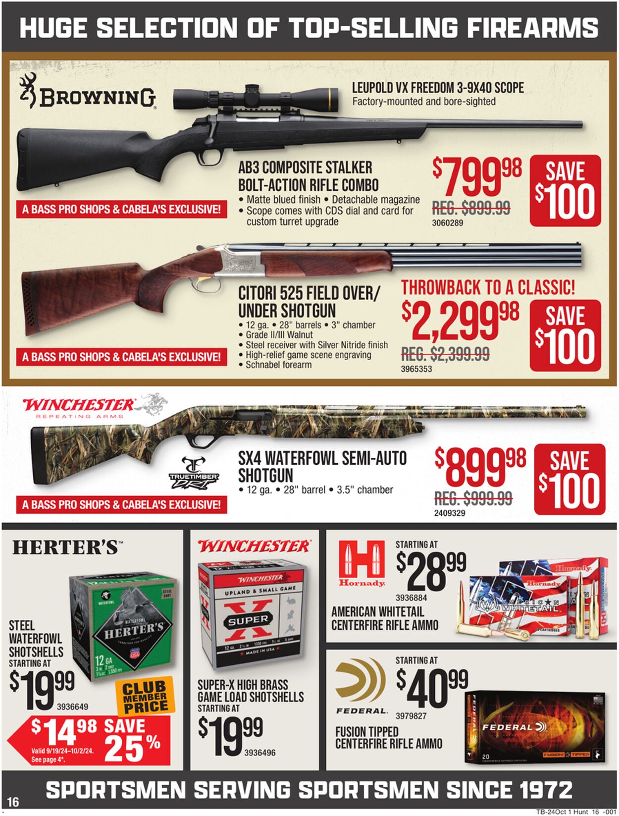 Catalogue Cabela's from 09/19/2024