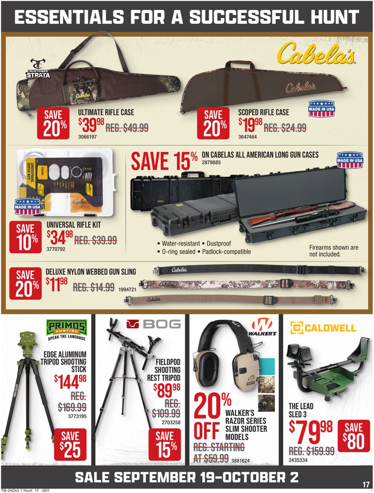 Catalogue Cabela's from 09/19/2024