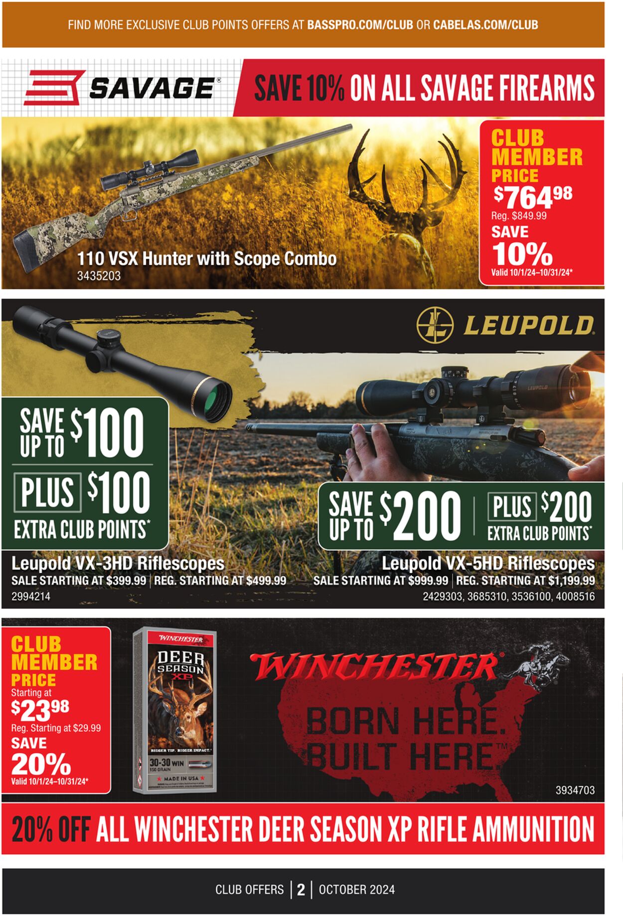 Catalogue Cabela's from 10/01/2024