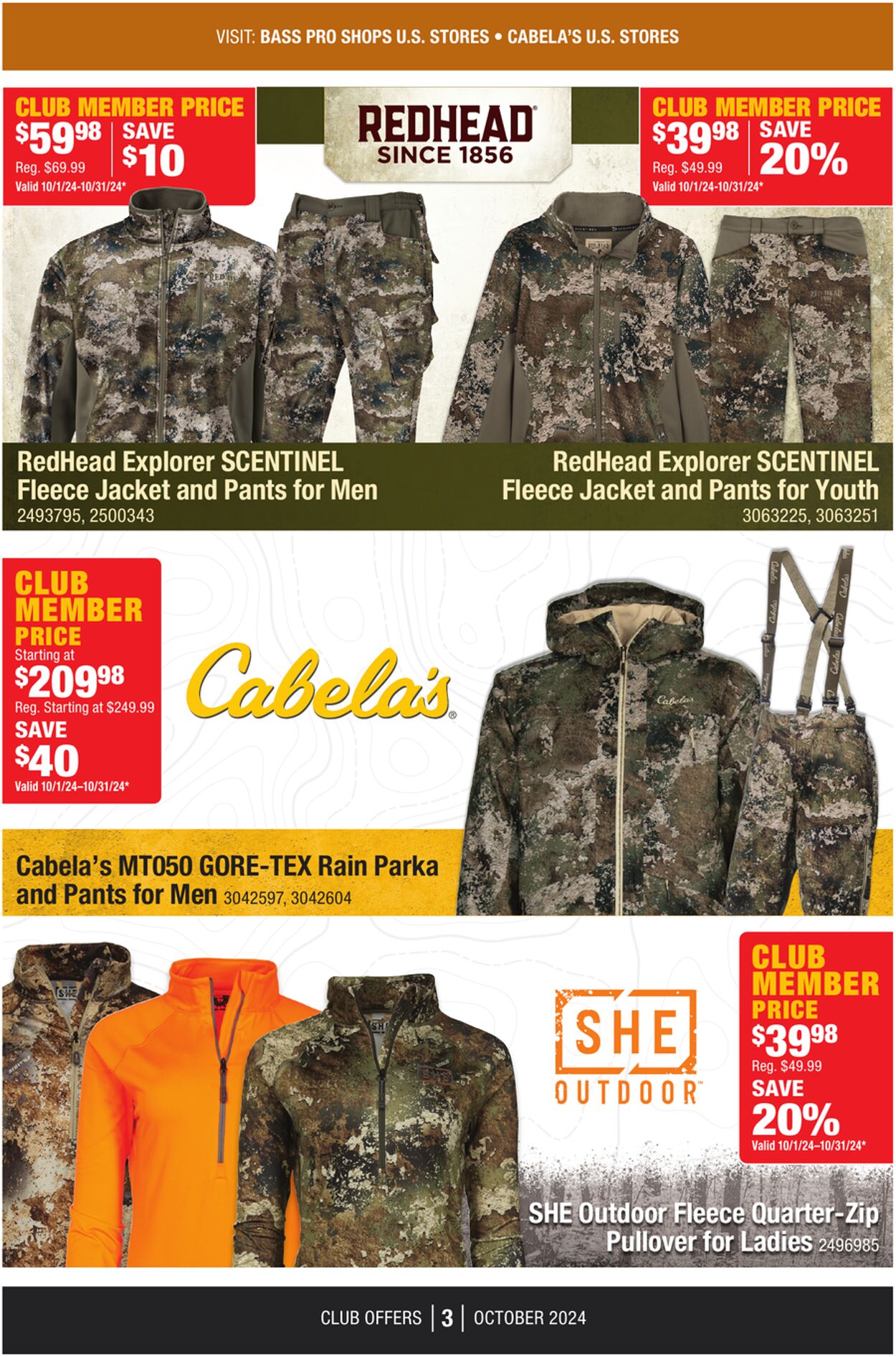 Catalogue Cabela's from 10/01/2024