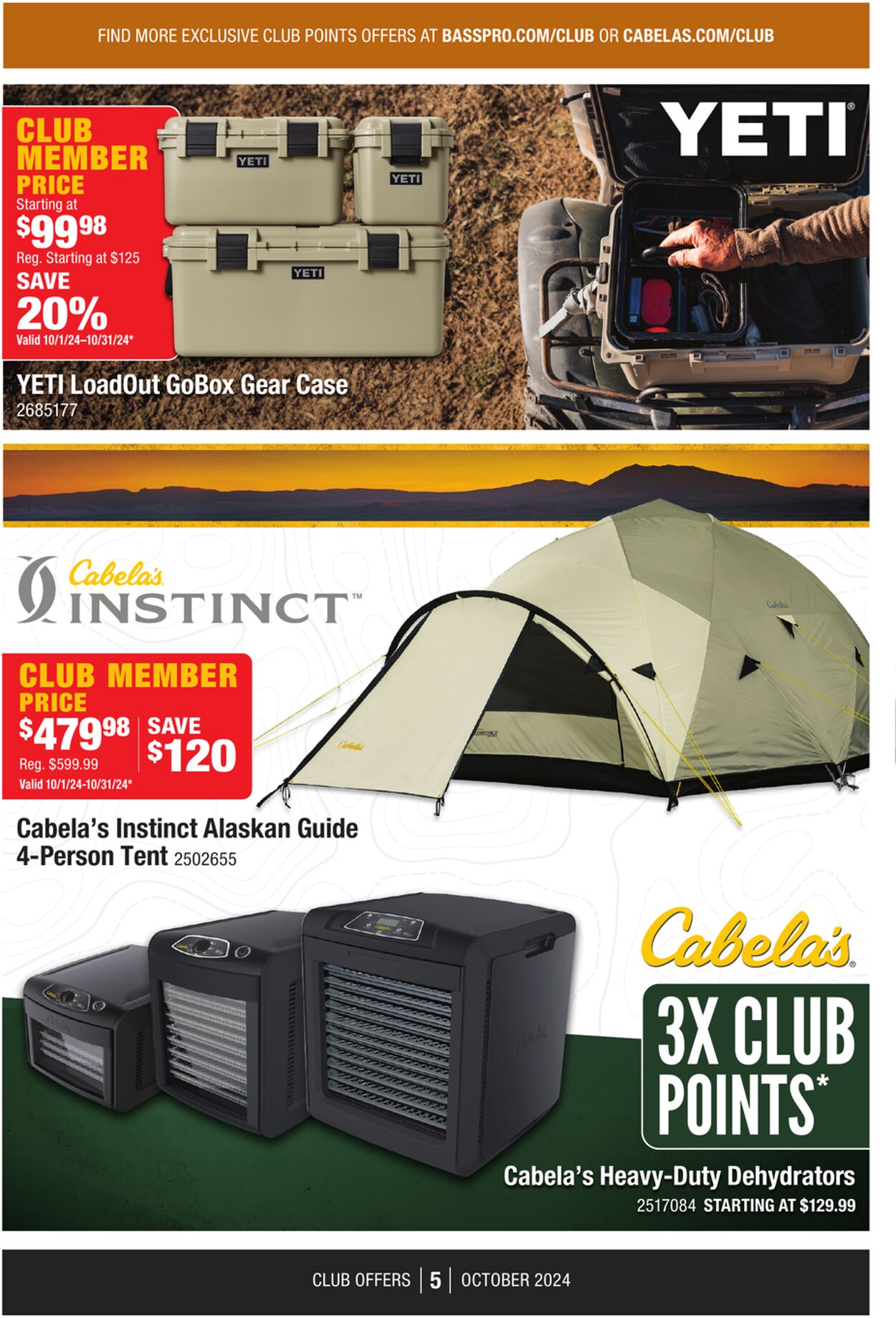 Catalogue Cabela's from 10/01/2024