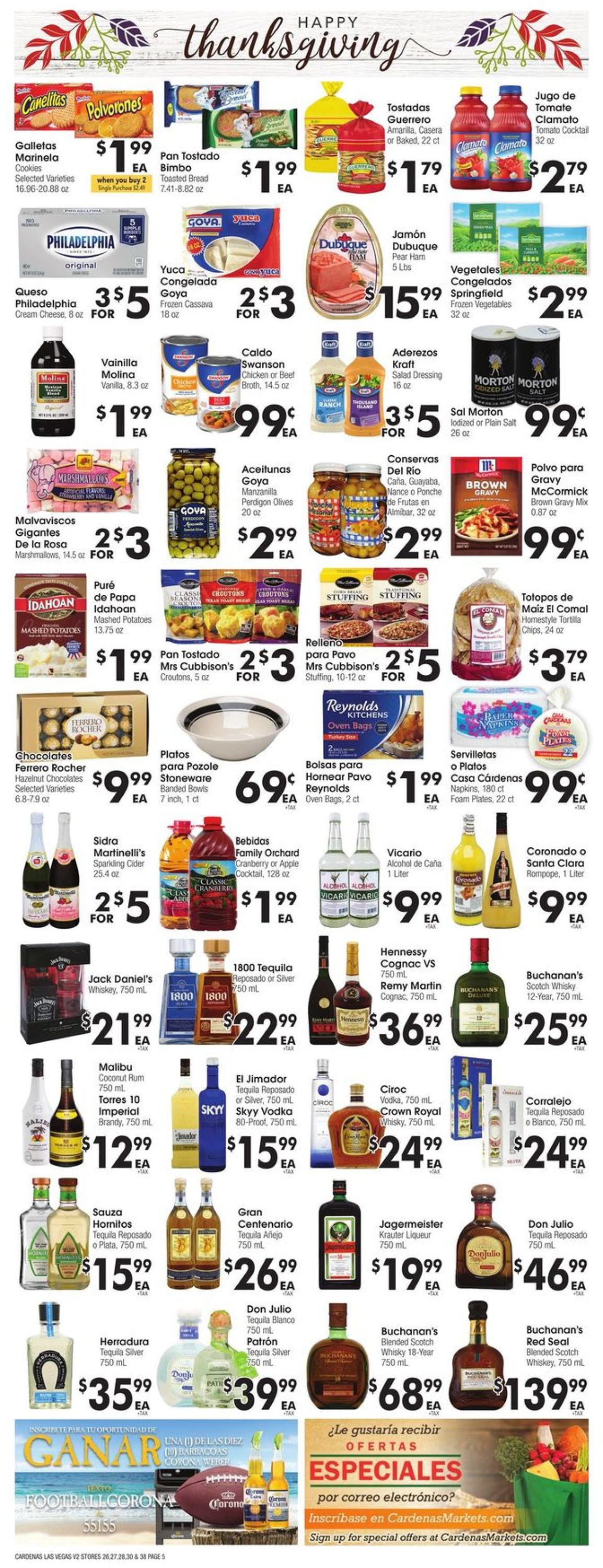 Catalogue Cardenas Thanksgiving 2020 from 11/18/2020