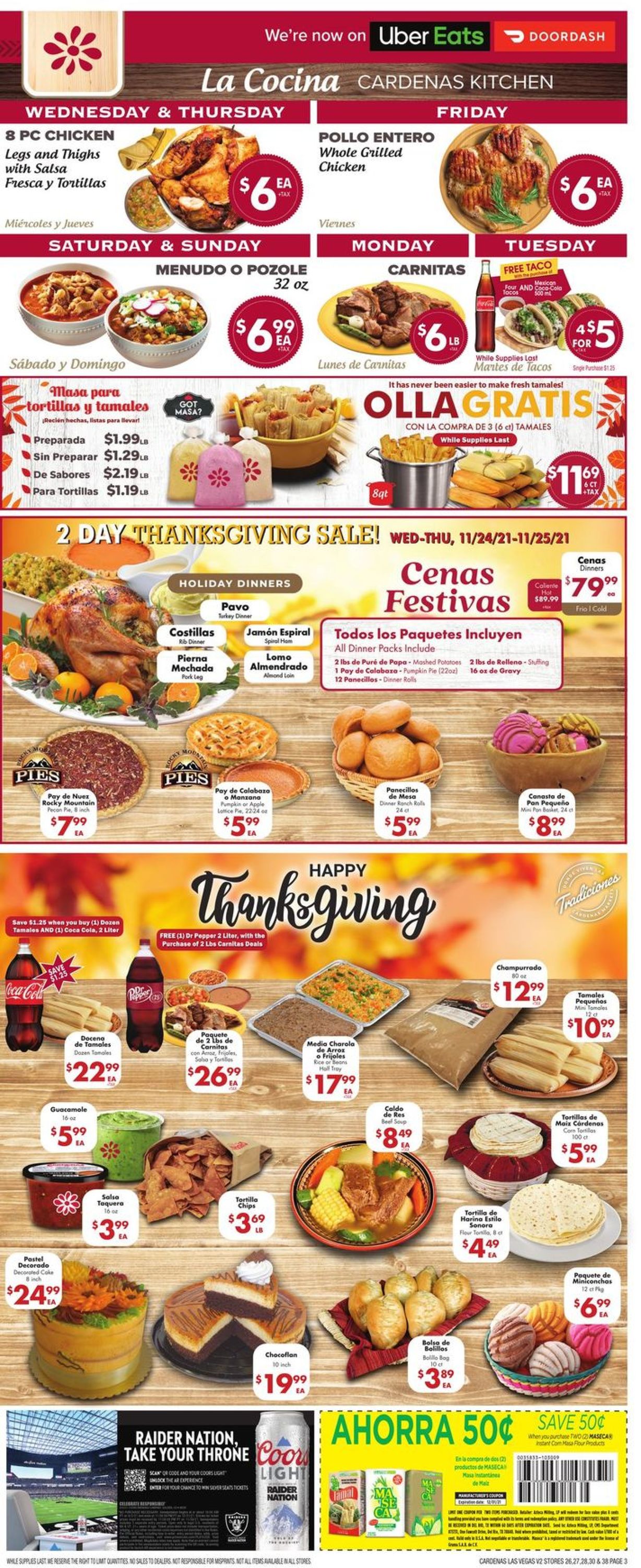 Catalogue Cardenas THANKSGIVING 2021 from 11/24/2021