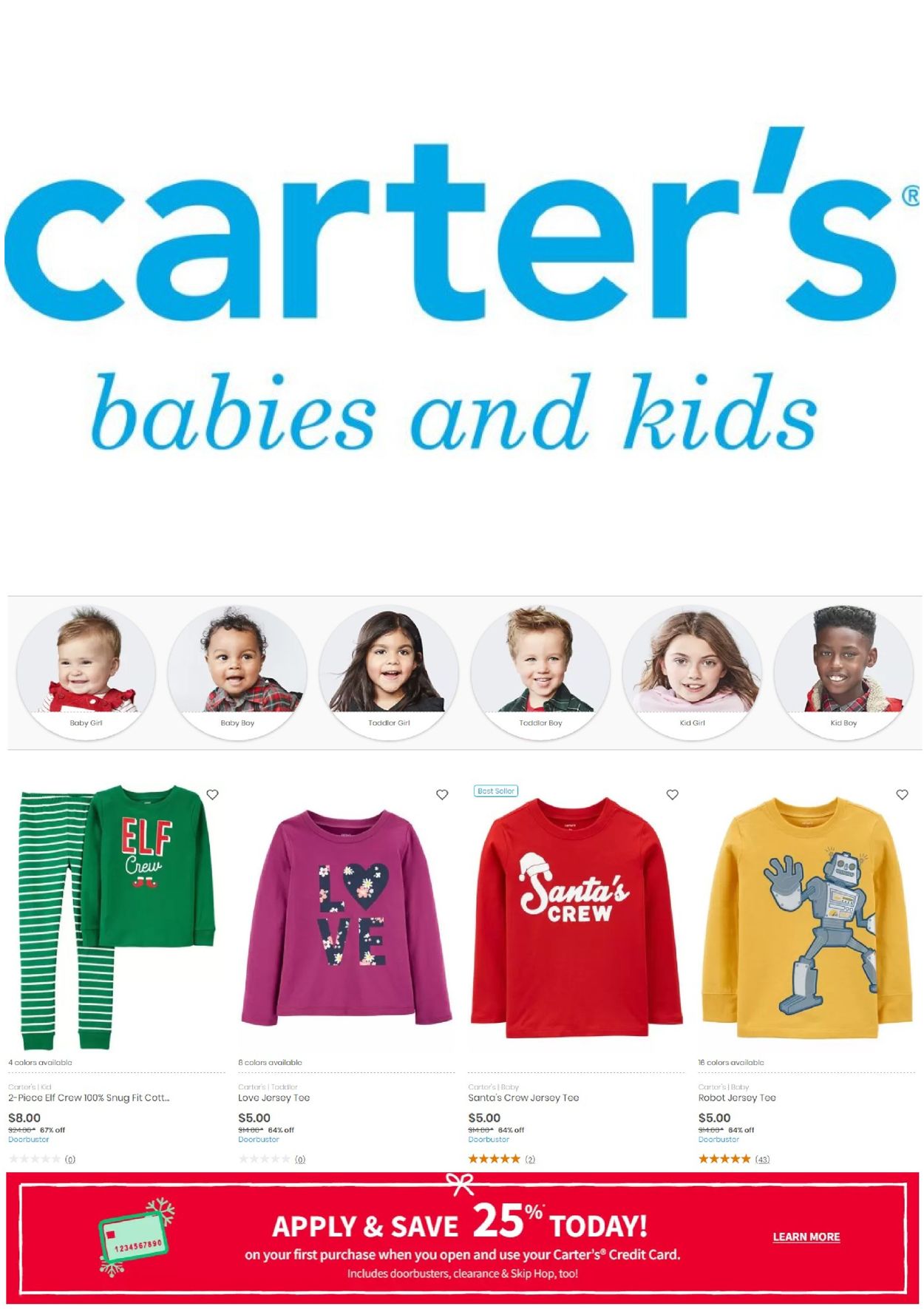 Catalogue Carter's Black Friday 2020 from 11/27/2020