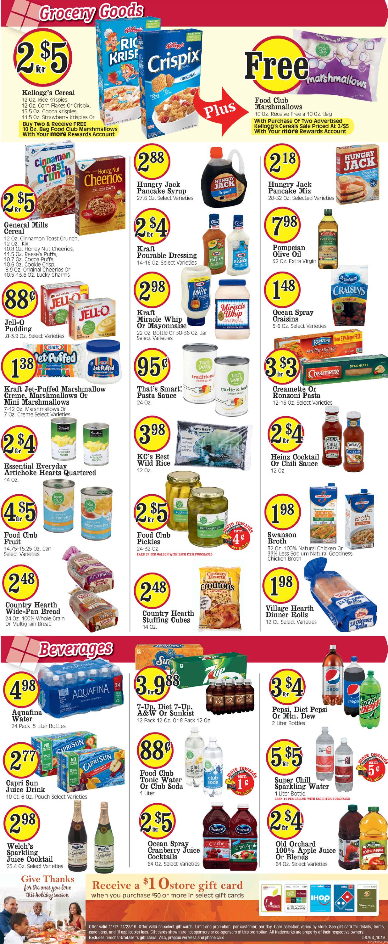 Catalogue Cash Wise - Thanksgiving Ad 2019 from 11/20/2019