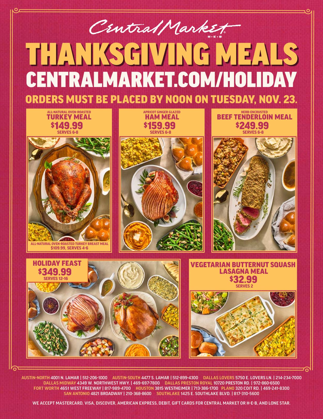 Catalogue Central Market THANKSGIVING 2021 from 11/17/2021