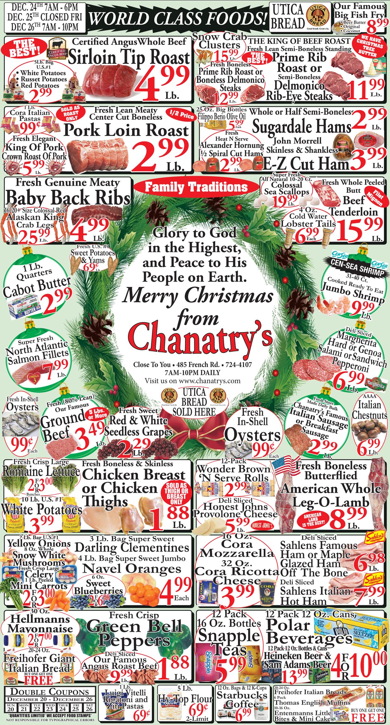 Catalogue Chanatry's Hometown Market Christmas Ad 2020 from 12/20/2020