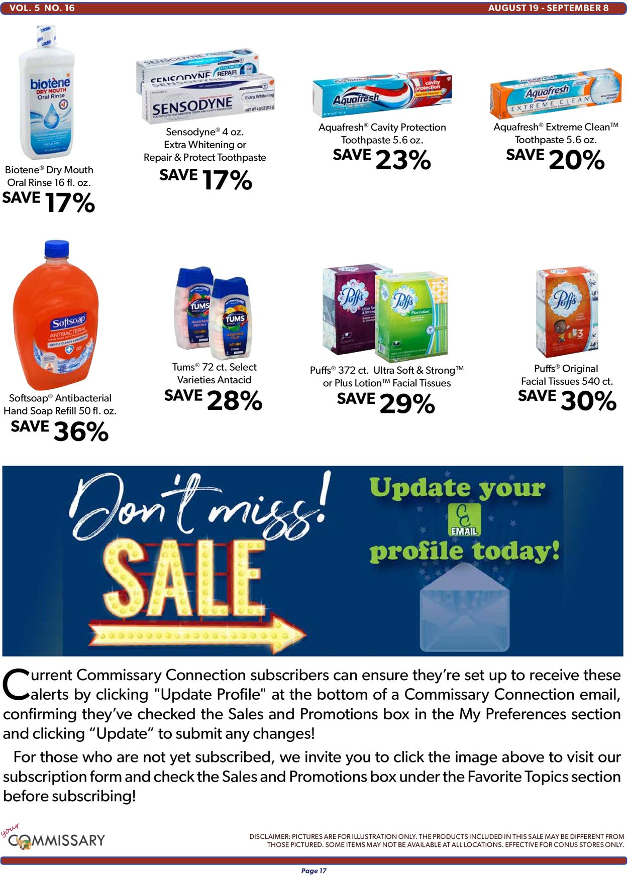 Catalogue Commissary from 08/19/2019