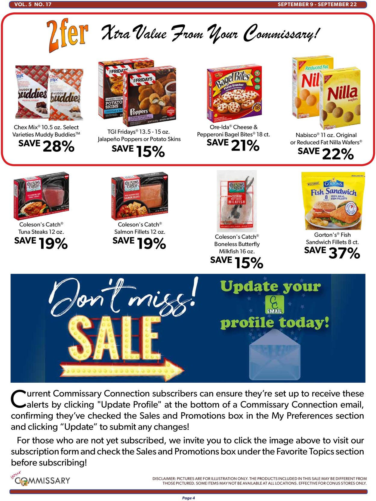 Catalogue Commissary from 09/09/2019
