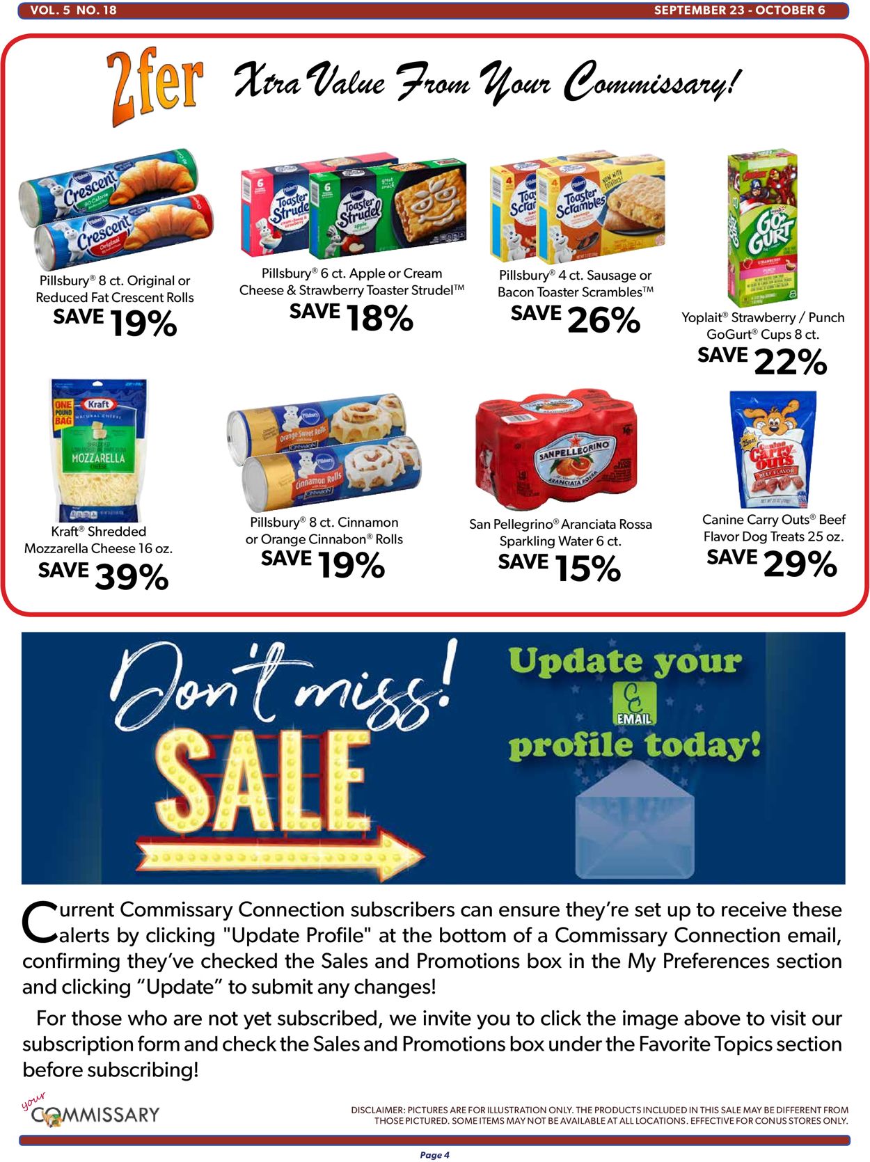 Catalogue Commissary from 09/23/2019