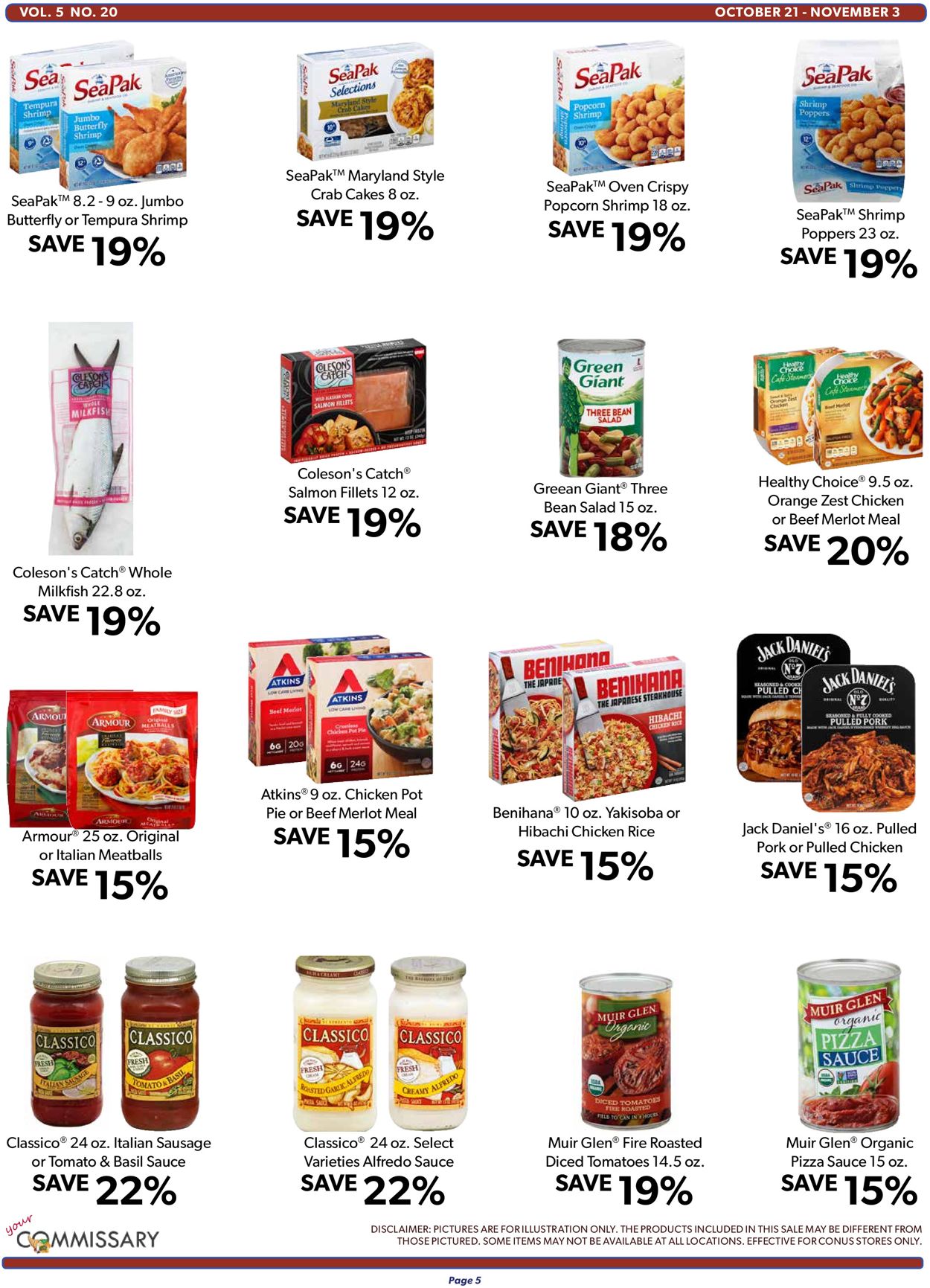 Catalogue Commissary from 10/21/2019