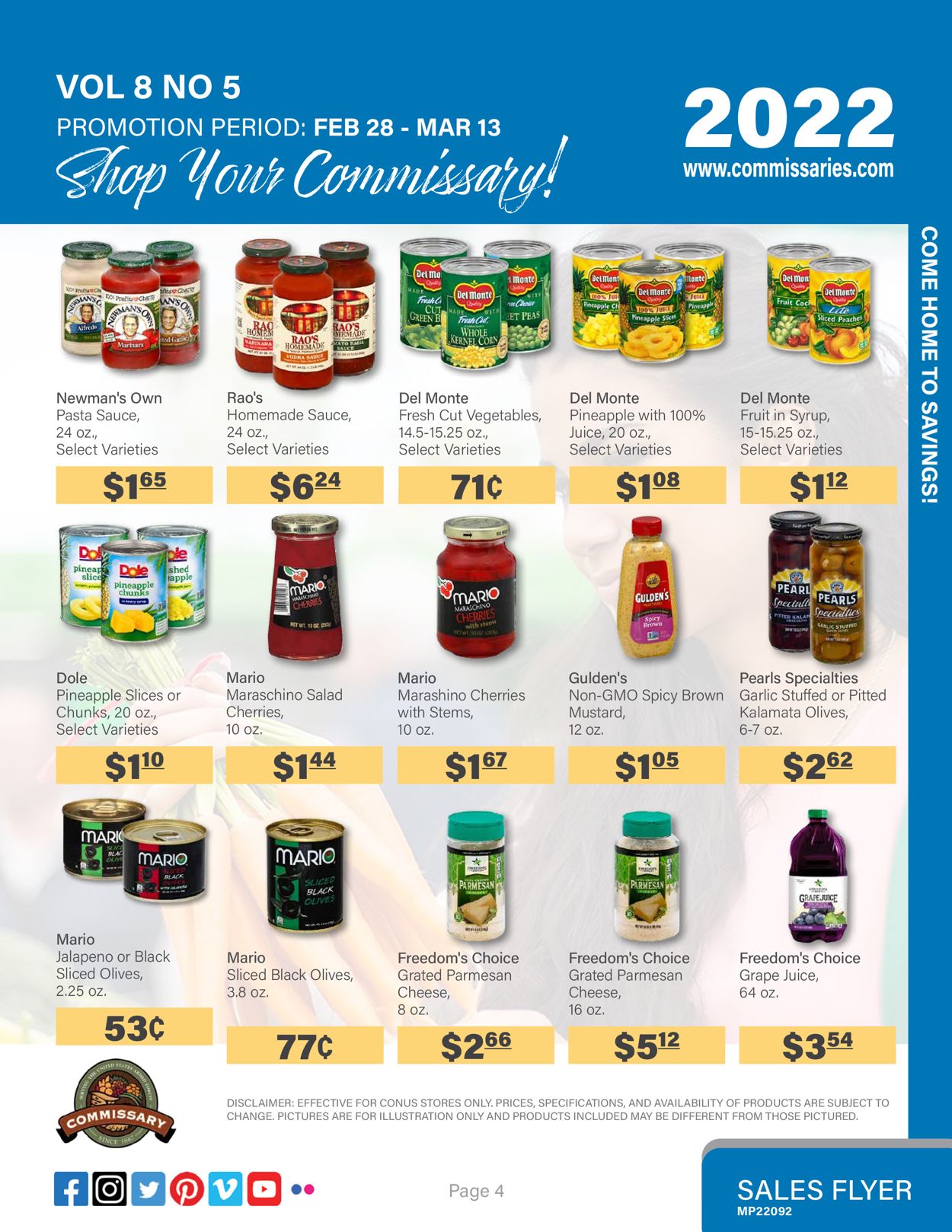 Catalogue Commissary from 02/28/2022