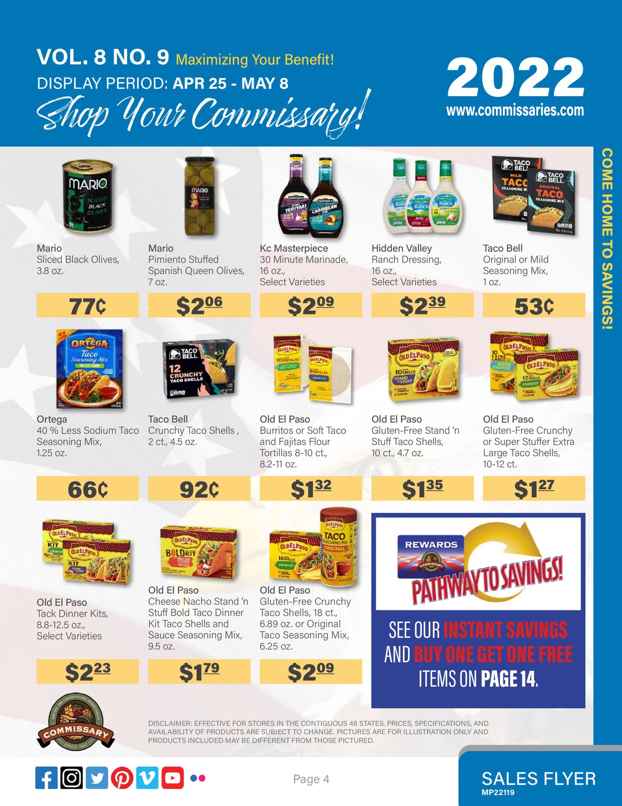 Catalogue Commissary from 04/25/2022