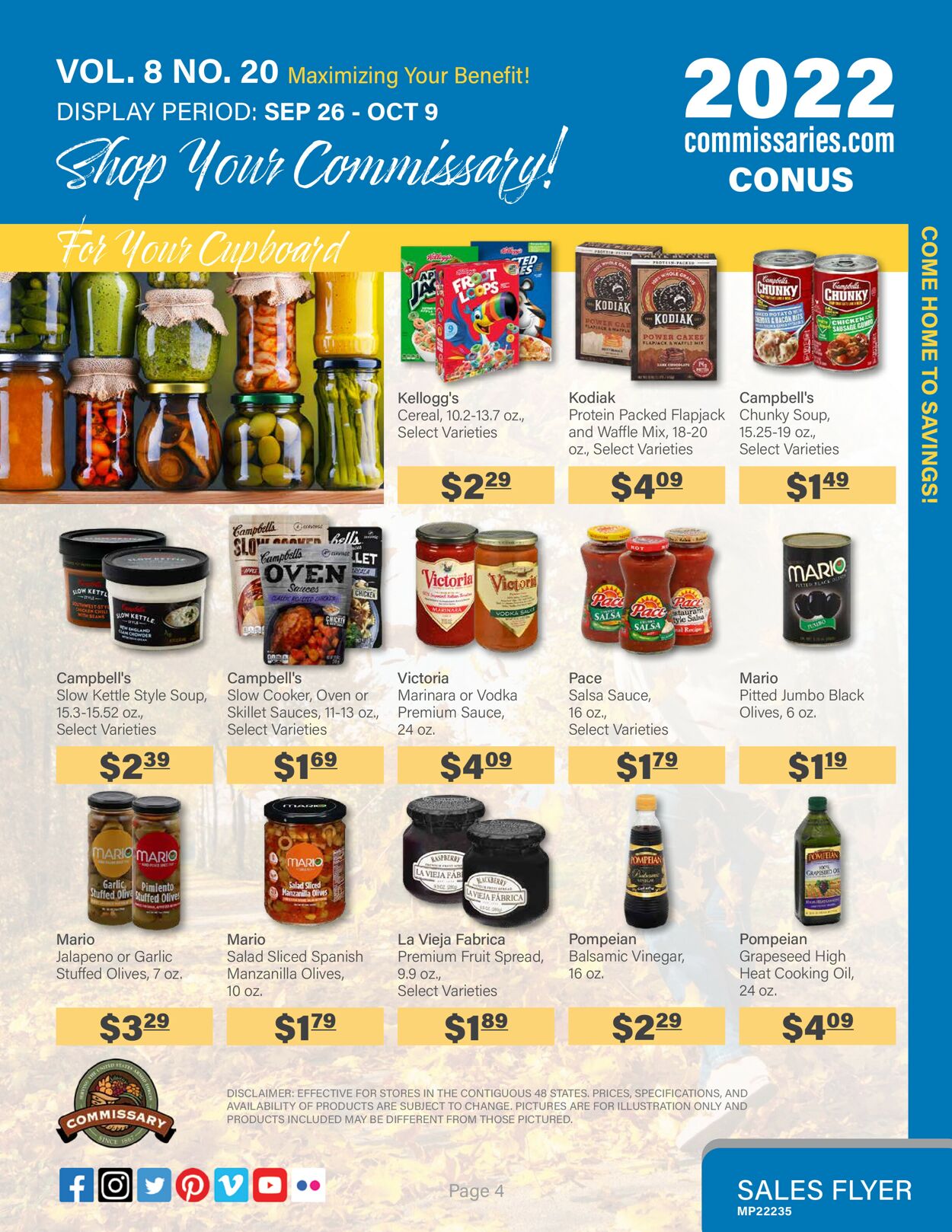 Catalogue Commissary from 09/26/2022