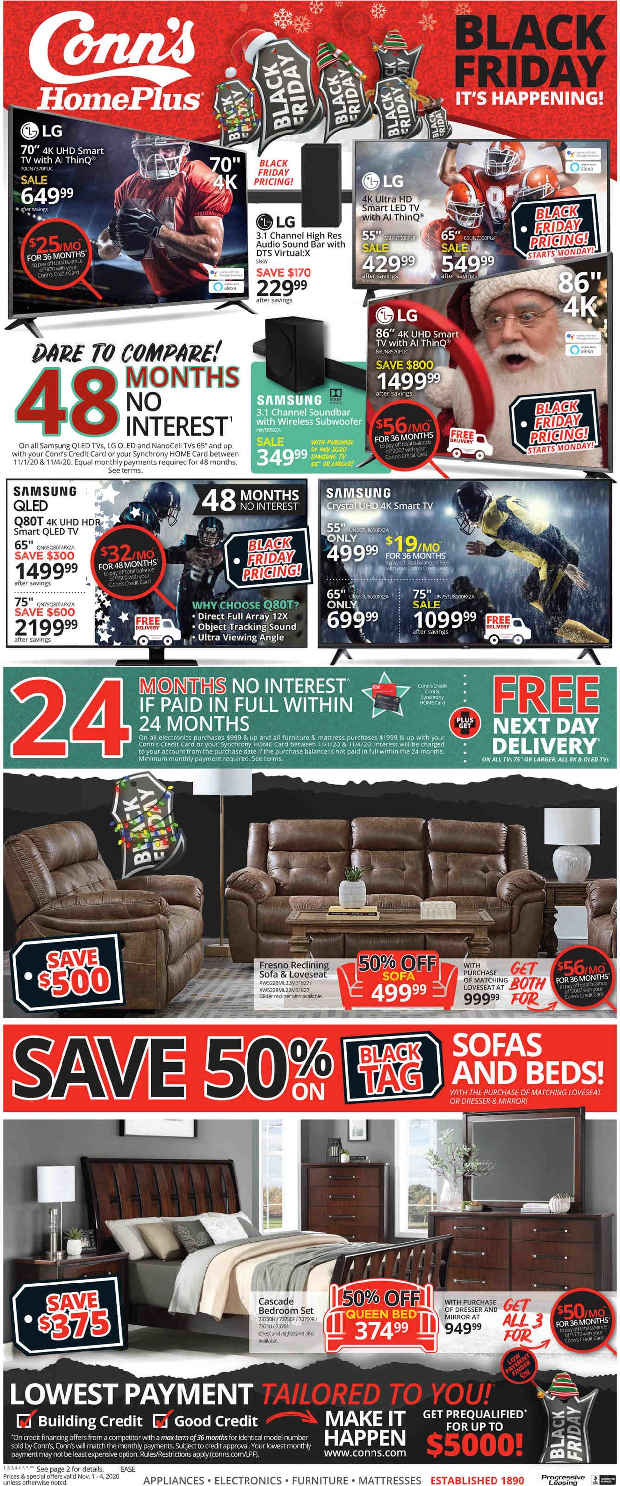 Catalogue Conn's Home Plus Black Friday 2020 from 11/01/2020