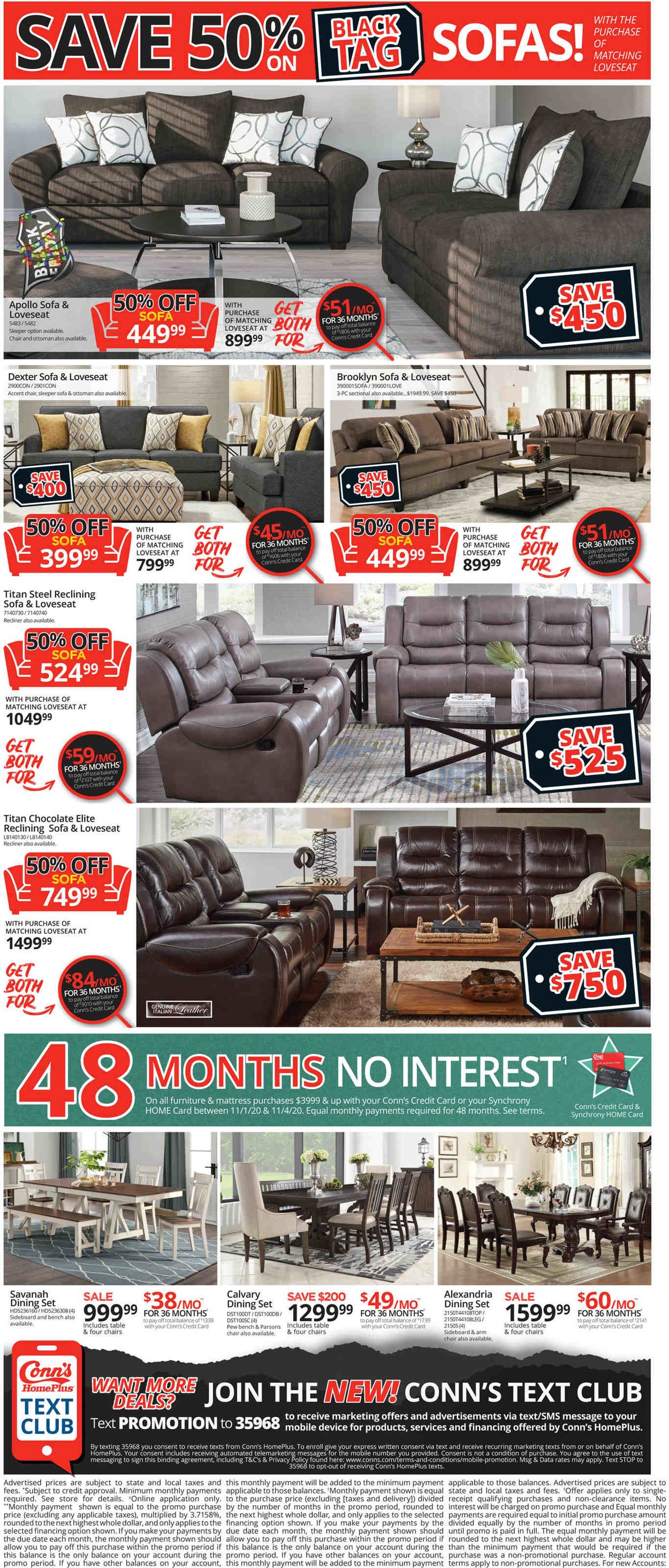 Catalogue Conn's Home Plus Black Friday 2020 from 11/01/2020