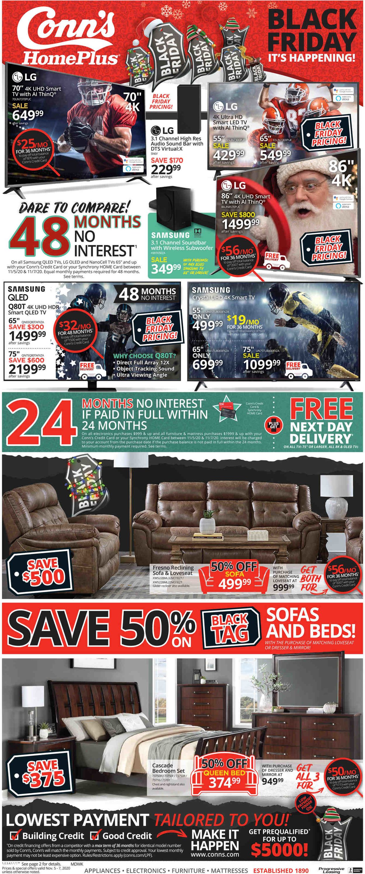 Conn's Home Plus Black Friday 2020 Current weekly ad 11/05 11/07/2020