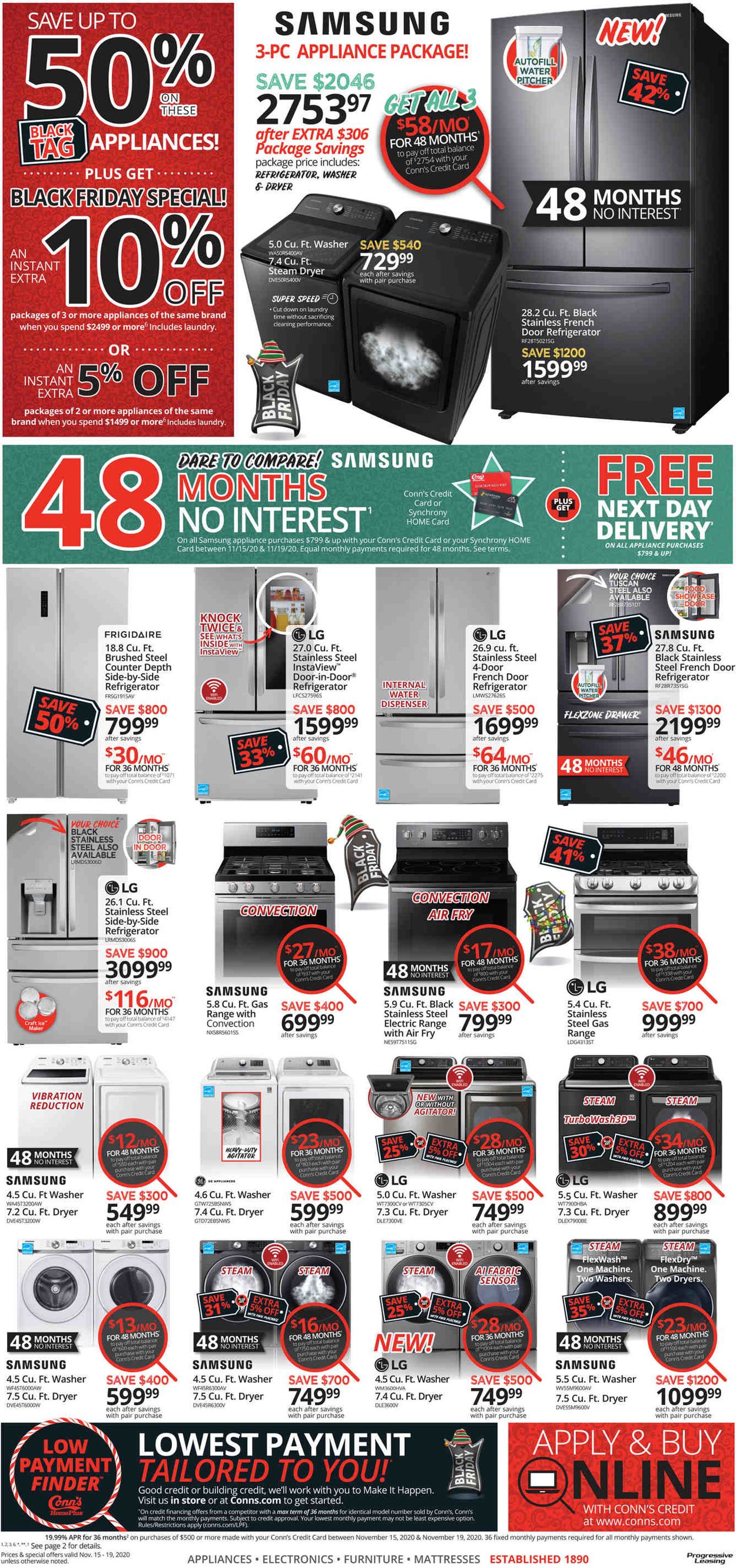 Conn's Home Plus Black Friday 2020 Current weekly ad 11/15 11/19/2020