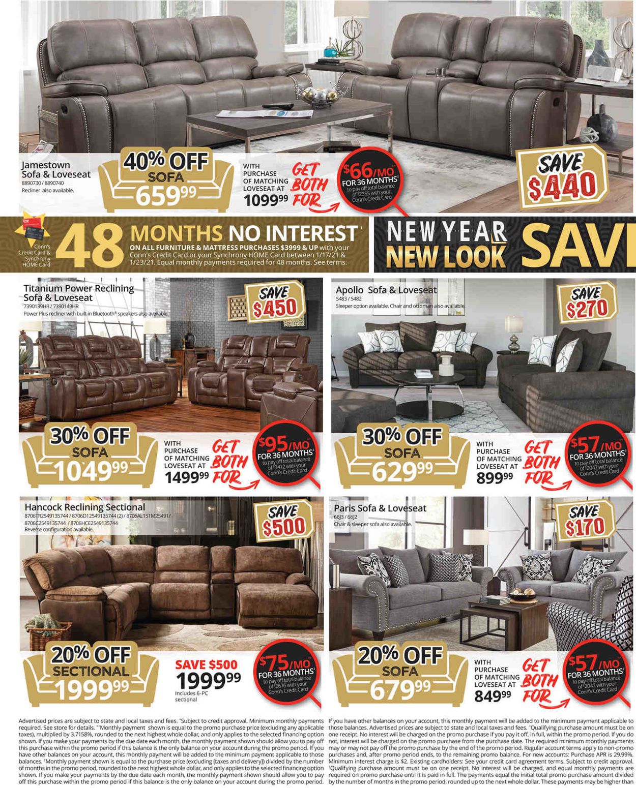 Catalogue Conn's Home Plus Low Prices on Furniture and More 2021 from 01/17/2021