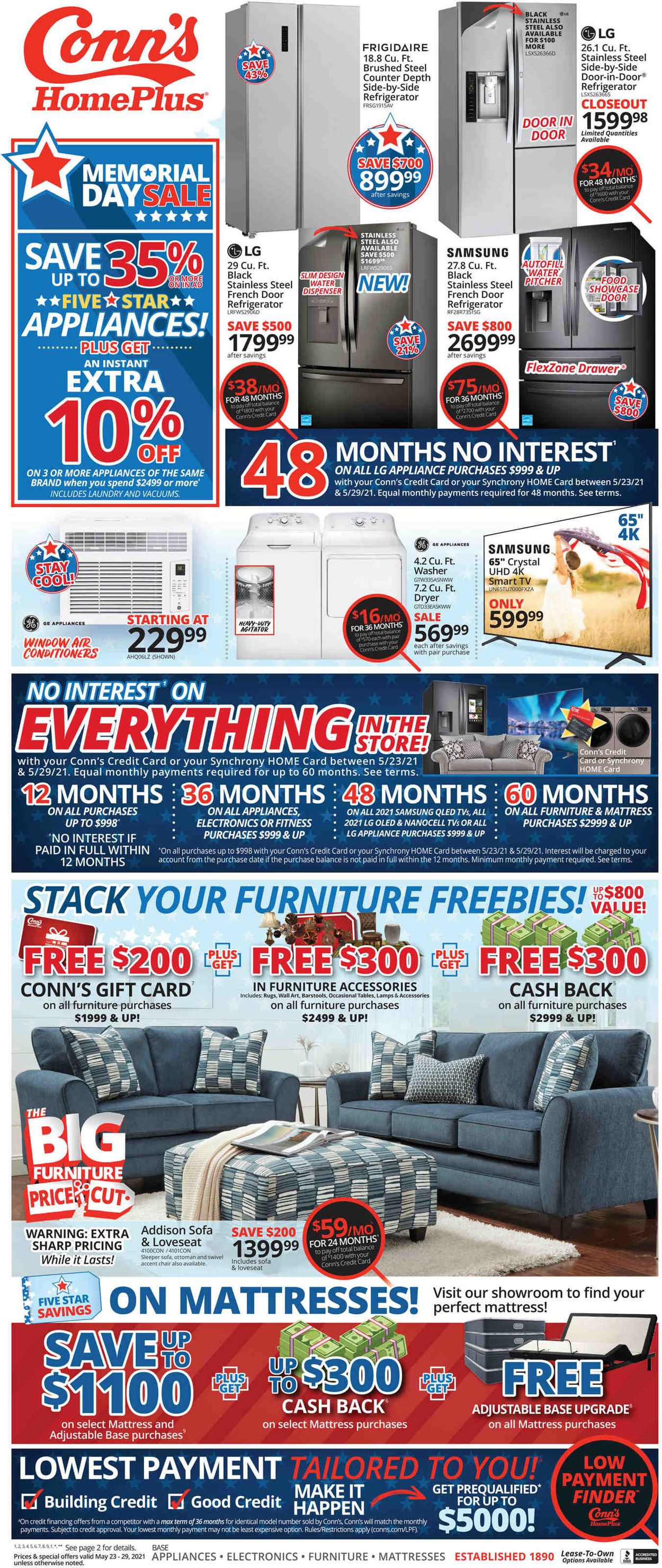 Conn's Home Plus Current weekly ad 05/23 05/29/2021