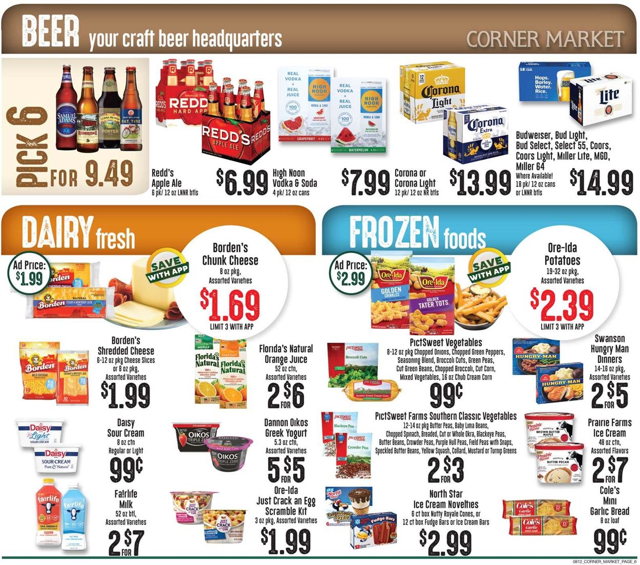 Catalogue Corner Market from 08/12/2020