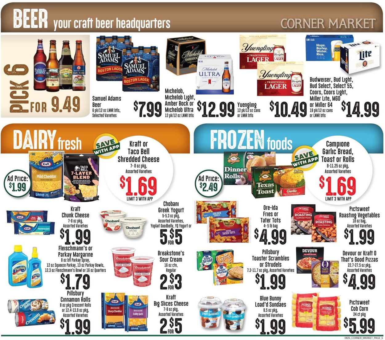Catalogue Corner Market from 08/26/2020