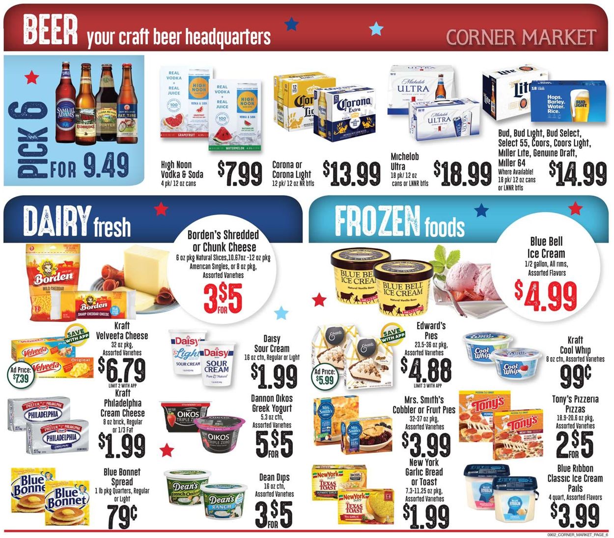 Catalogue Corner Market from 09/02/2020
