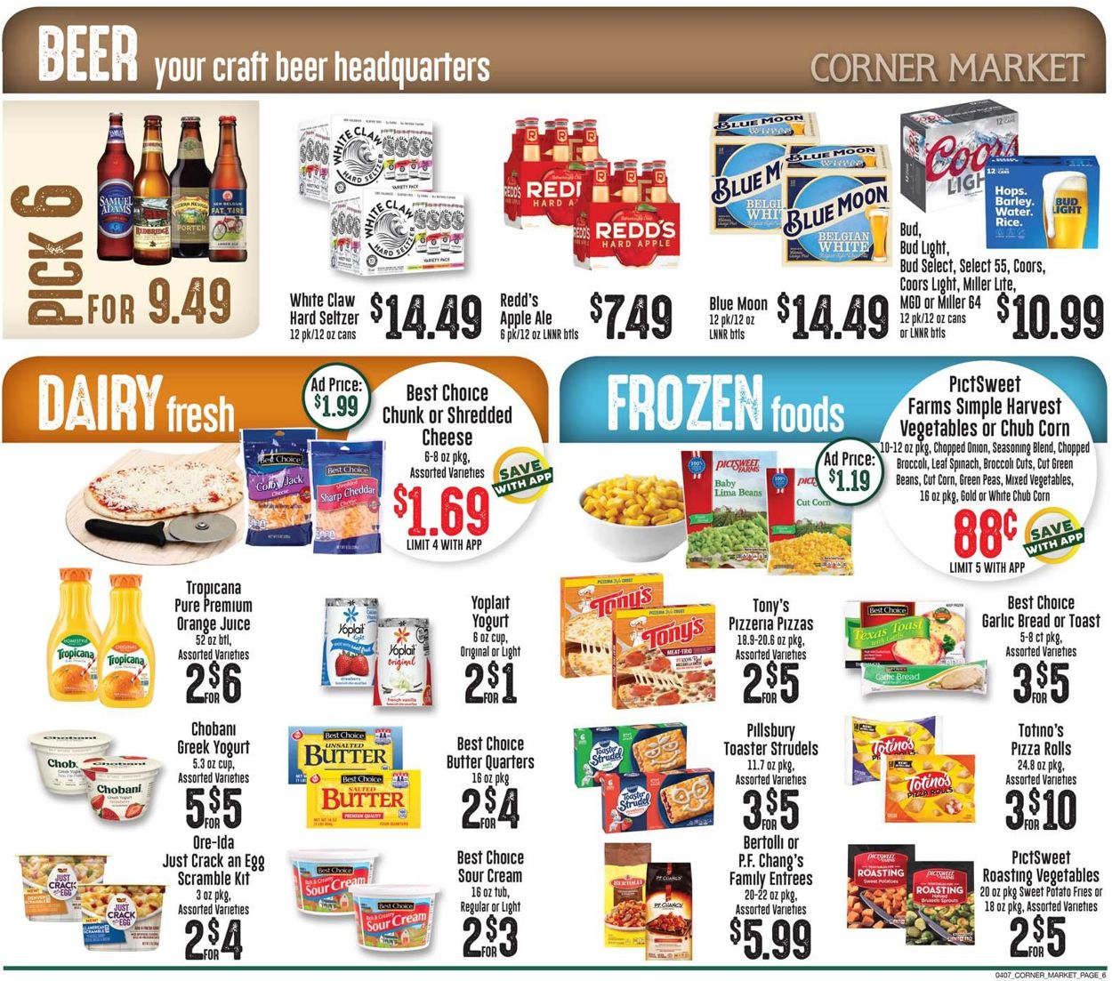 Catalogue Corner Market from 04/07/2021
