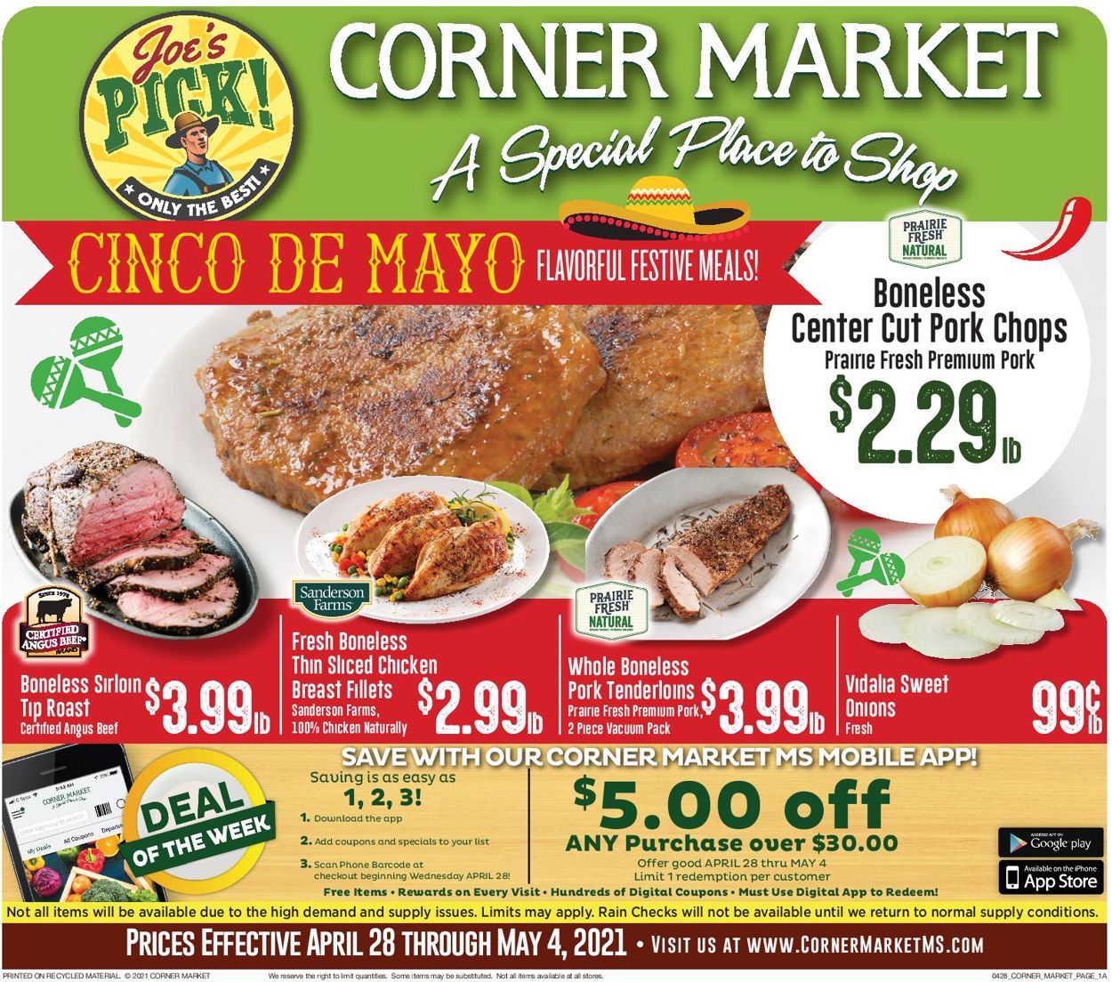 Catalogue Corner Market from 04/28/2021