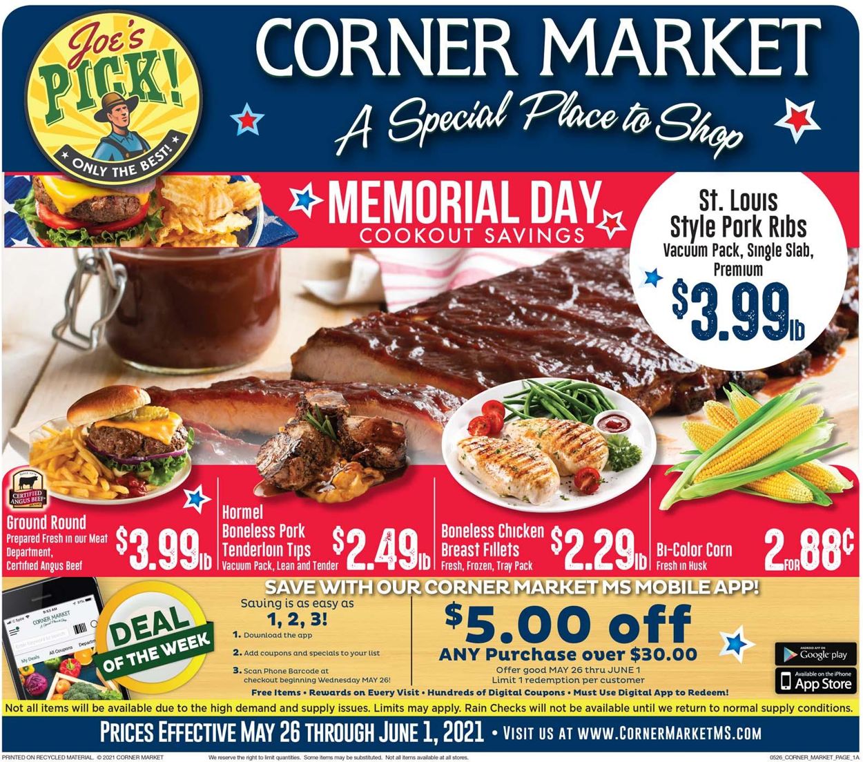 Catalogue Corner Market from 05/26/2021