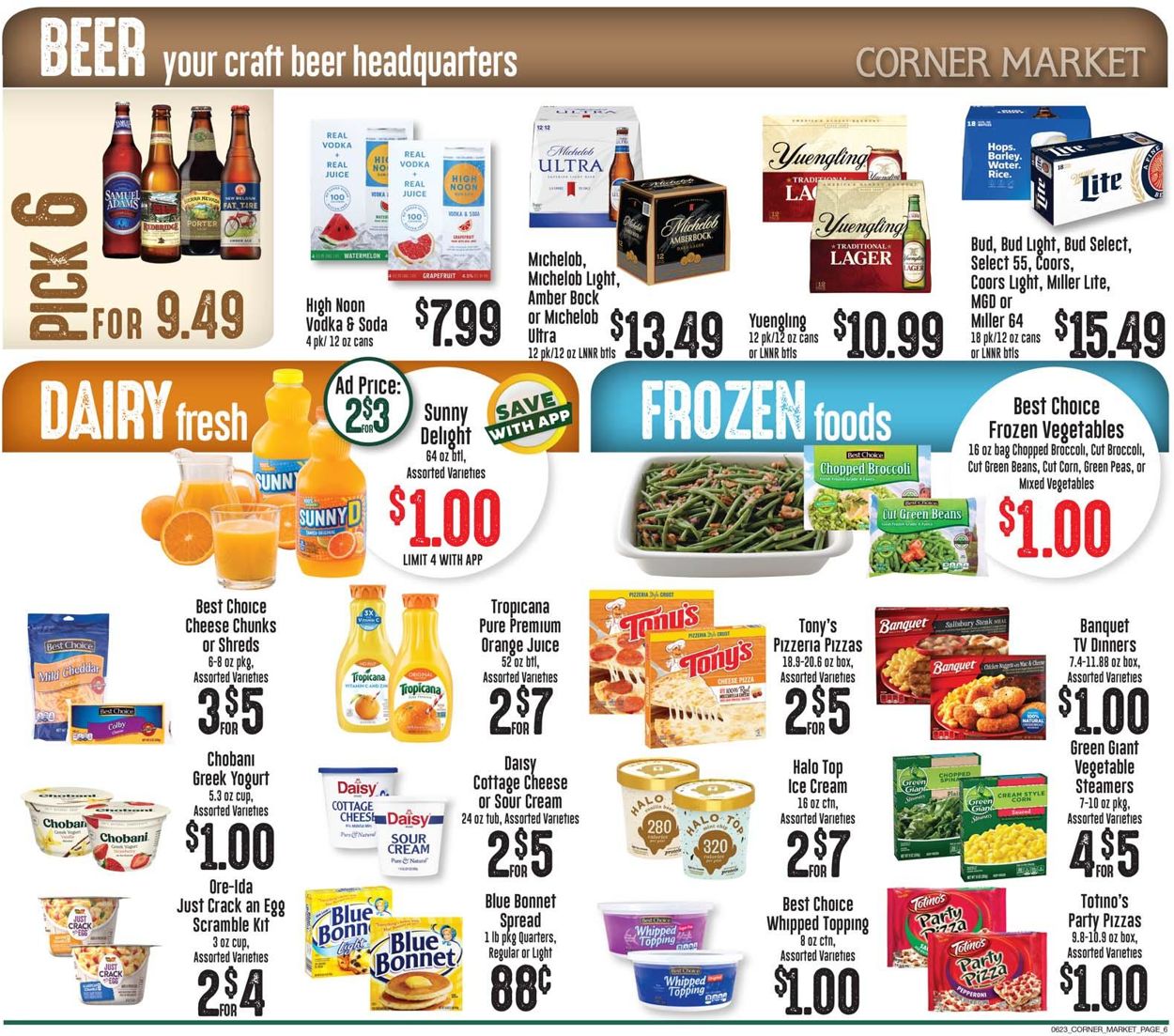 Catalogue Corner Market from 06/23/2021