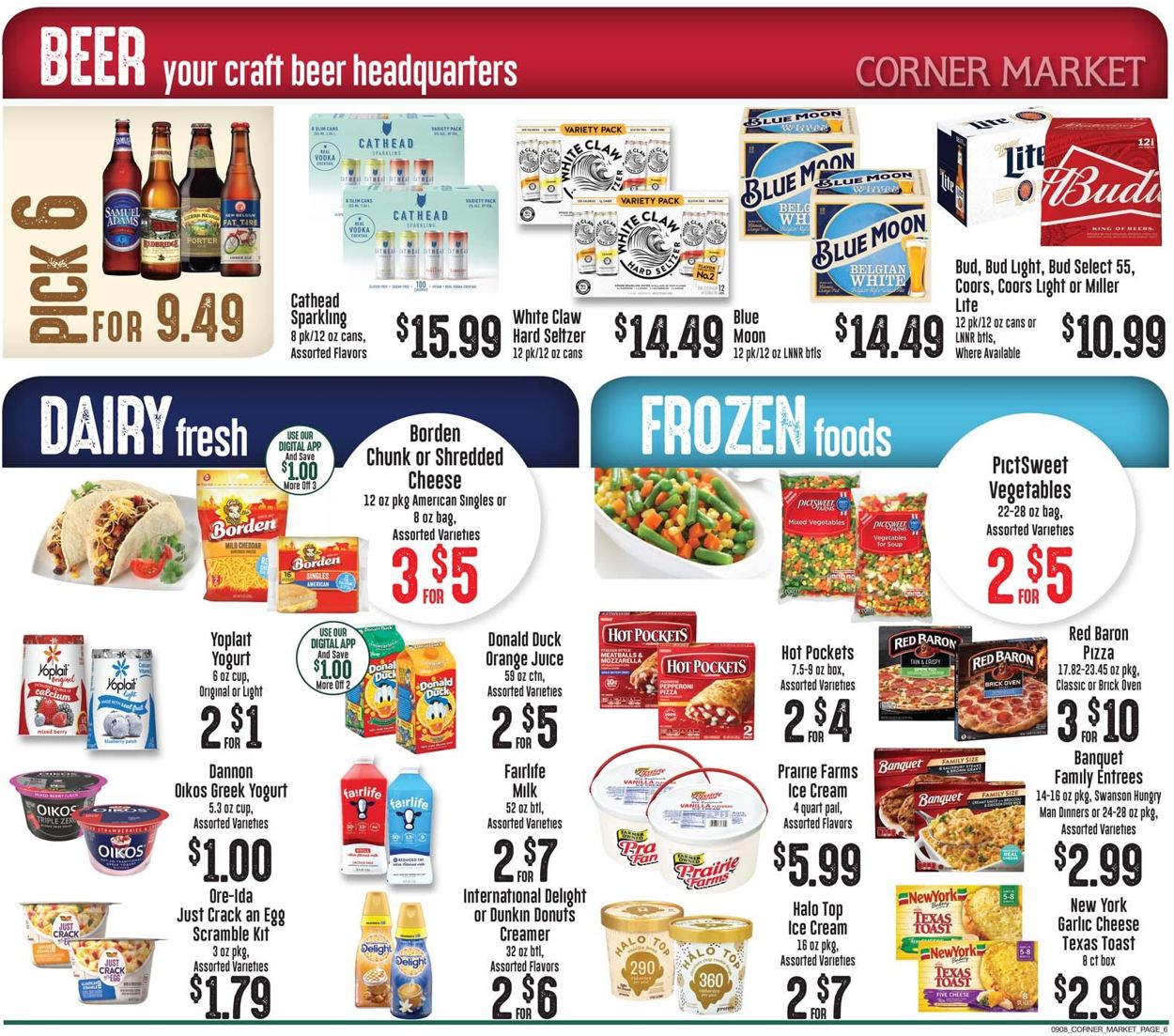 Catalogue Corner Market from 09/08/2021