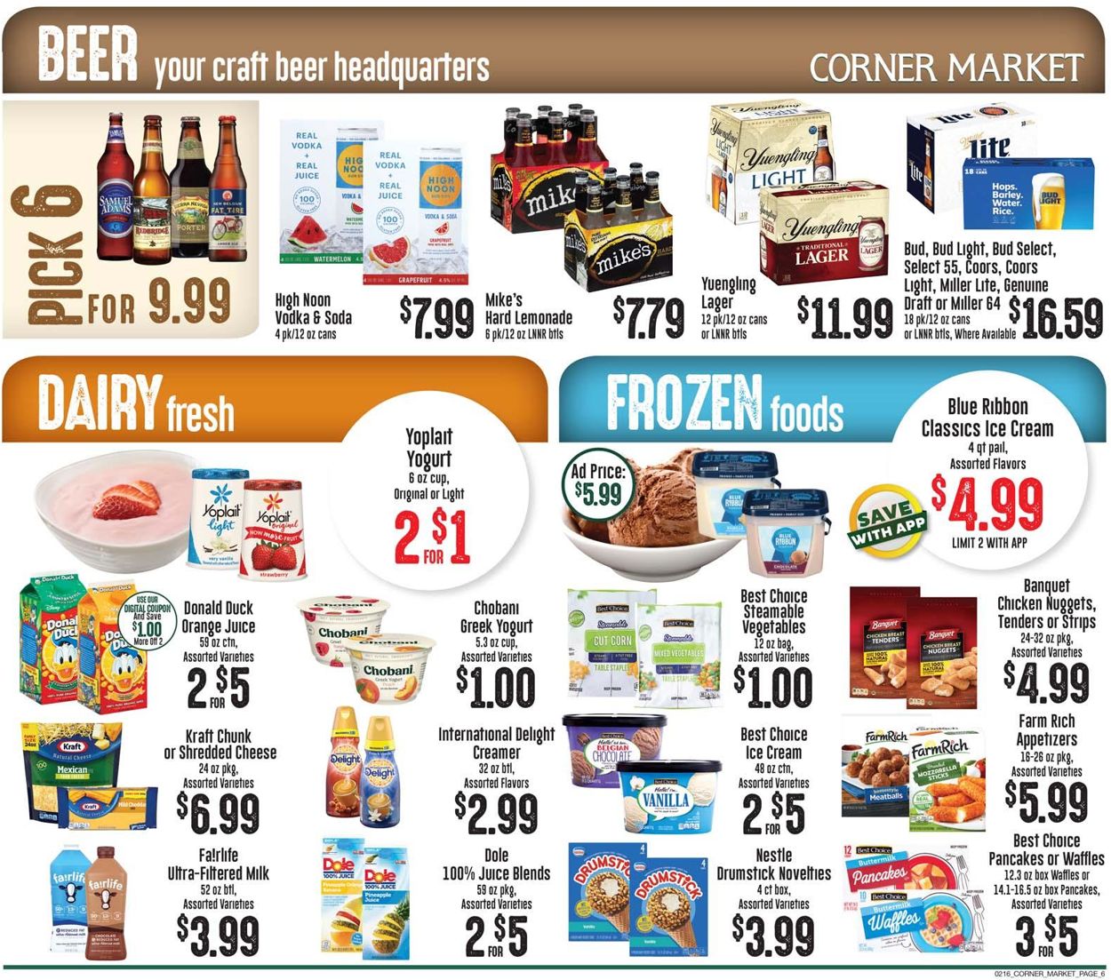 Catalogue Corner Market from 02/16/2022