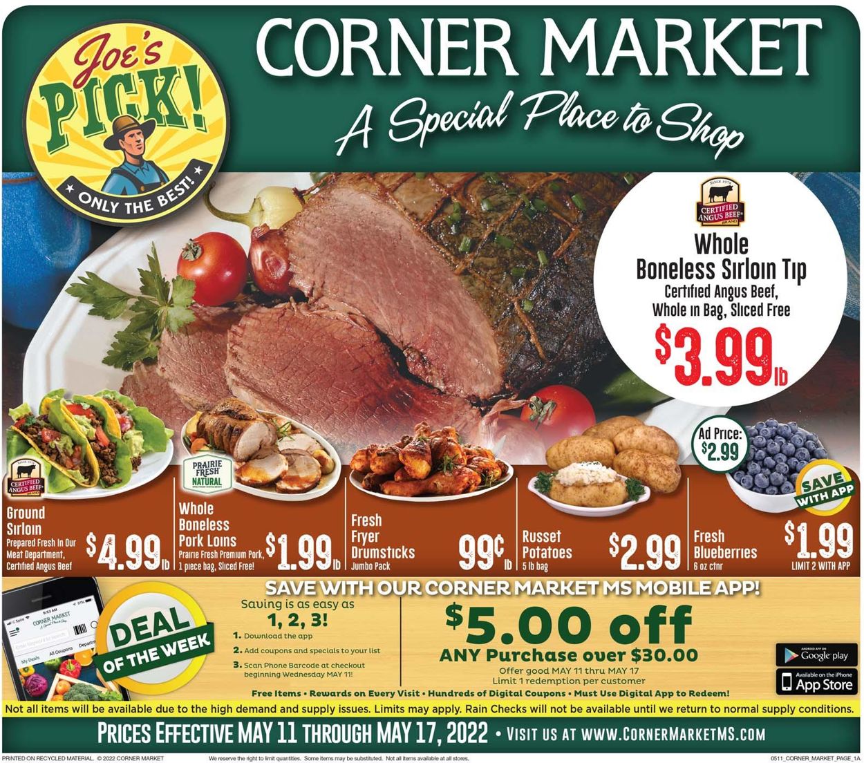 Catalogue Corner Market from 05/11/2022